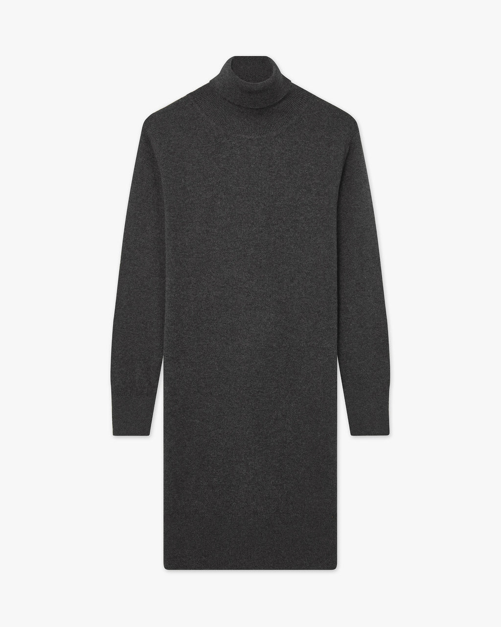 Florenz Turtleneck Dress - Charcoal Cashmere