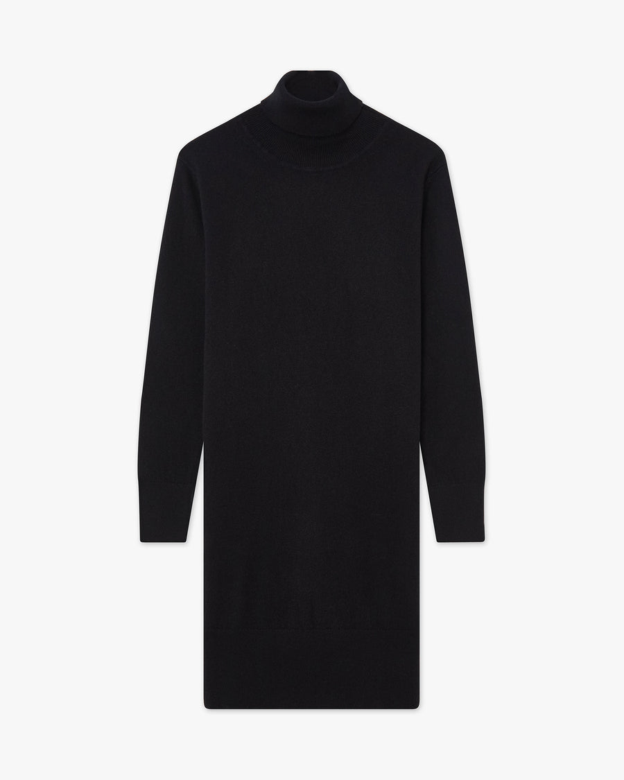 Florenz Turtleneck Dress - Black Cashmere