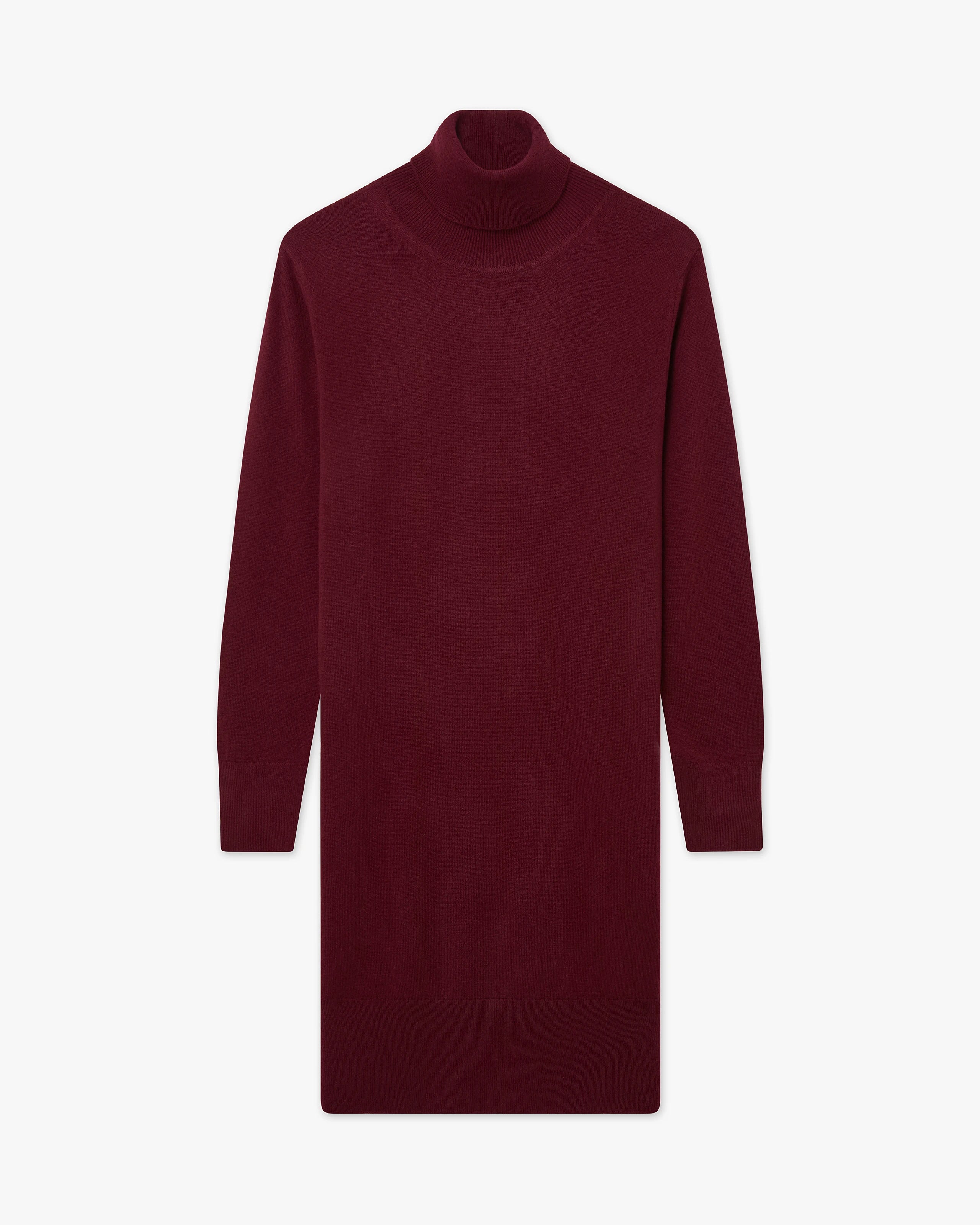 Florenz Turtleneck Dress - Bordeaux Cashmere