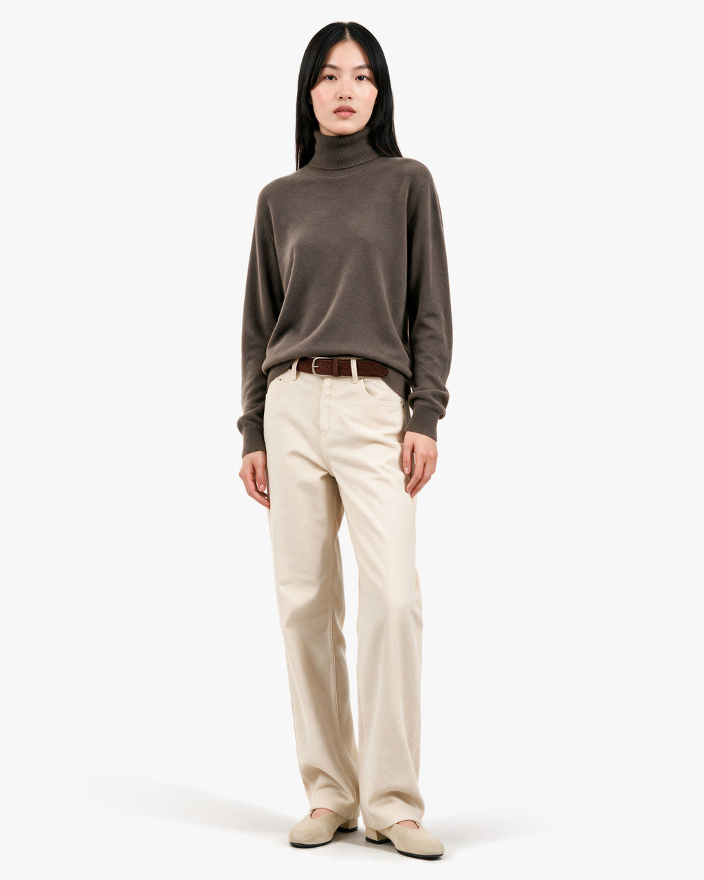 Women's Classic Prestige Roll Neck · Brown