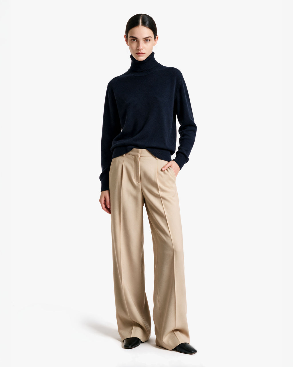 Women's Classic Prestige Roll Neck · Night Blue