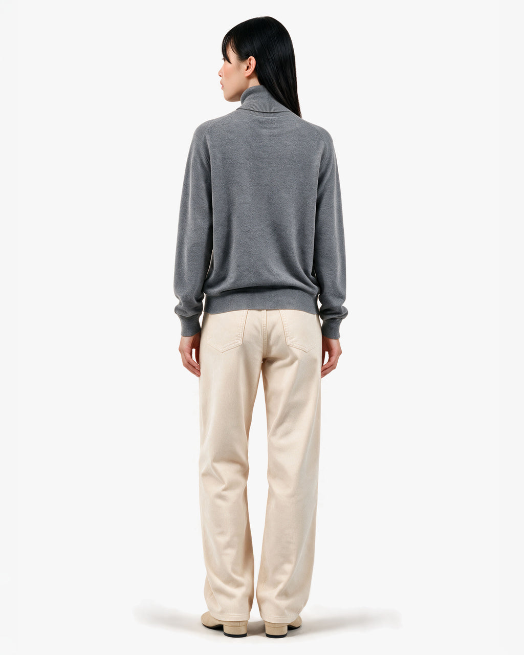Women's Classic Prestige Roll Neck · Mid Grey