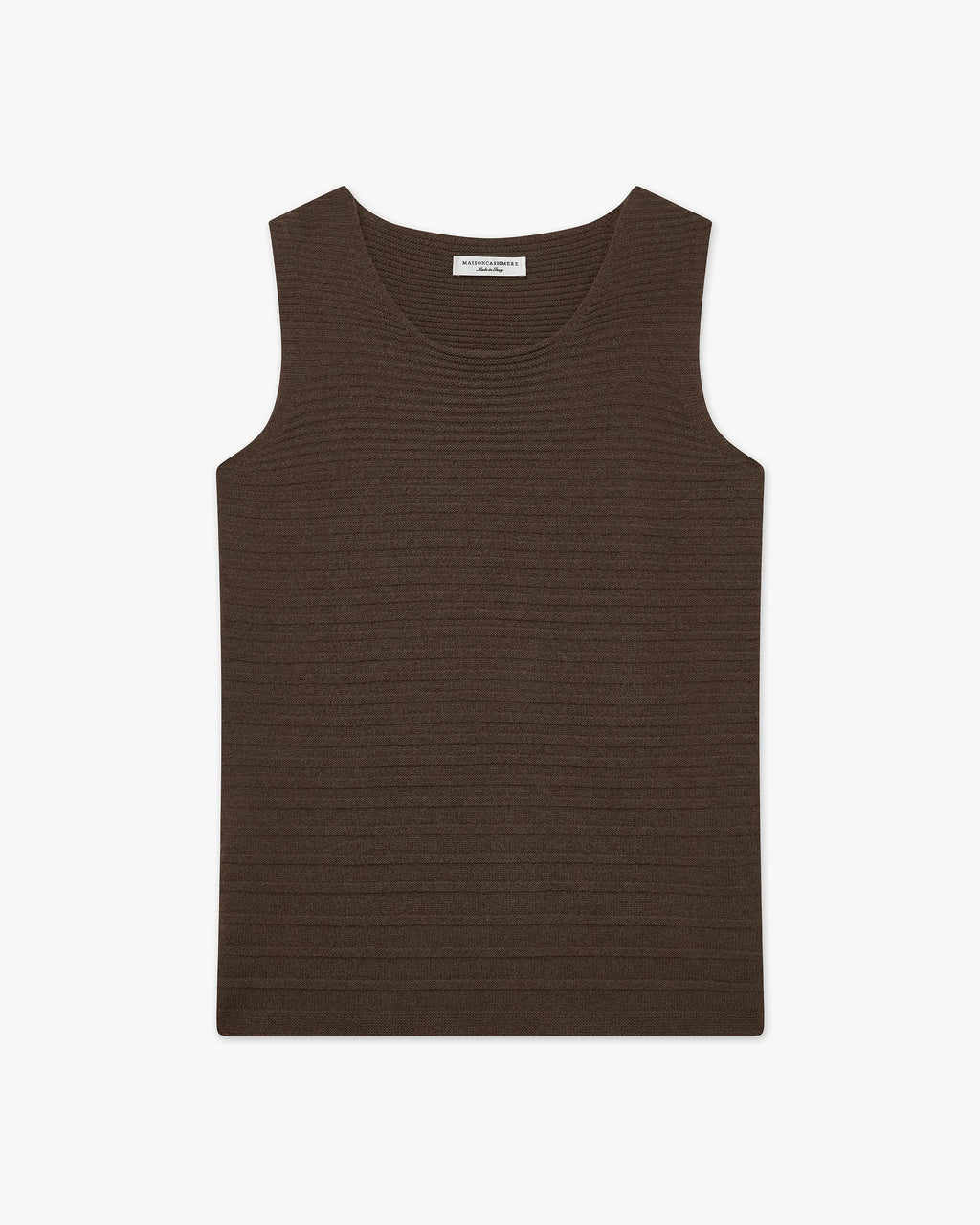 Degradé Ribbed Top - Brown Cashmere