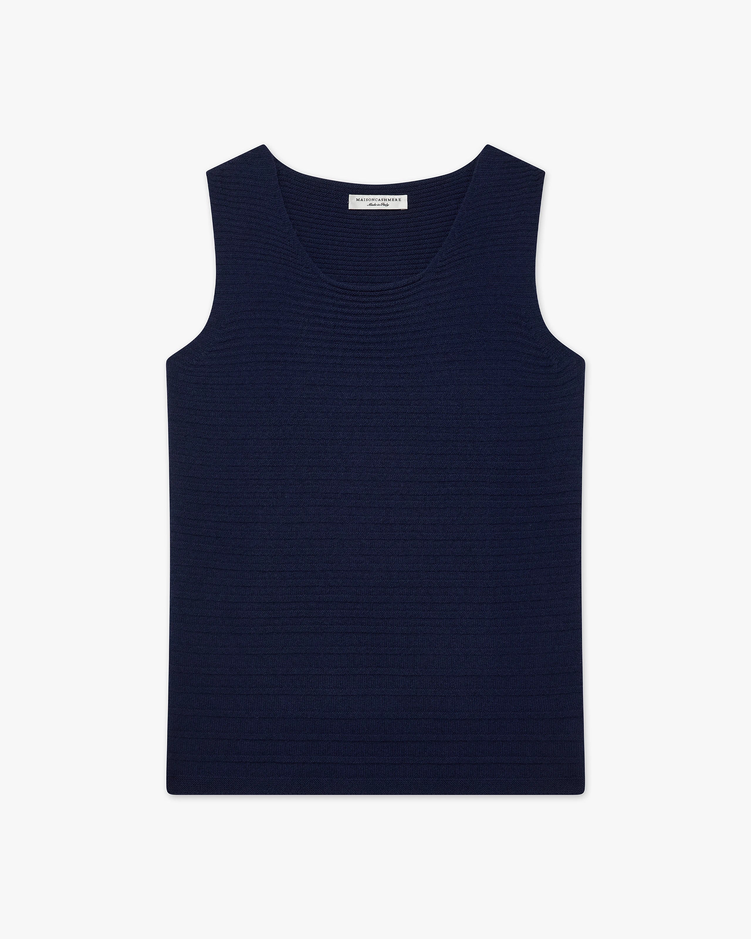 Degradé Ribbed Top - Blue Cashmere