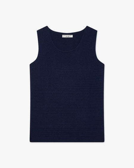 Degradé Ribbed Top - Blue Cashmere