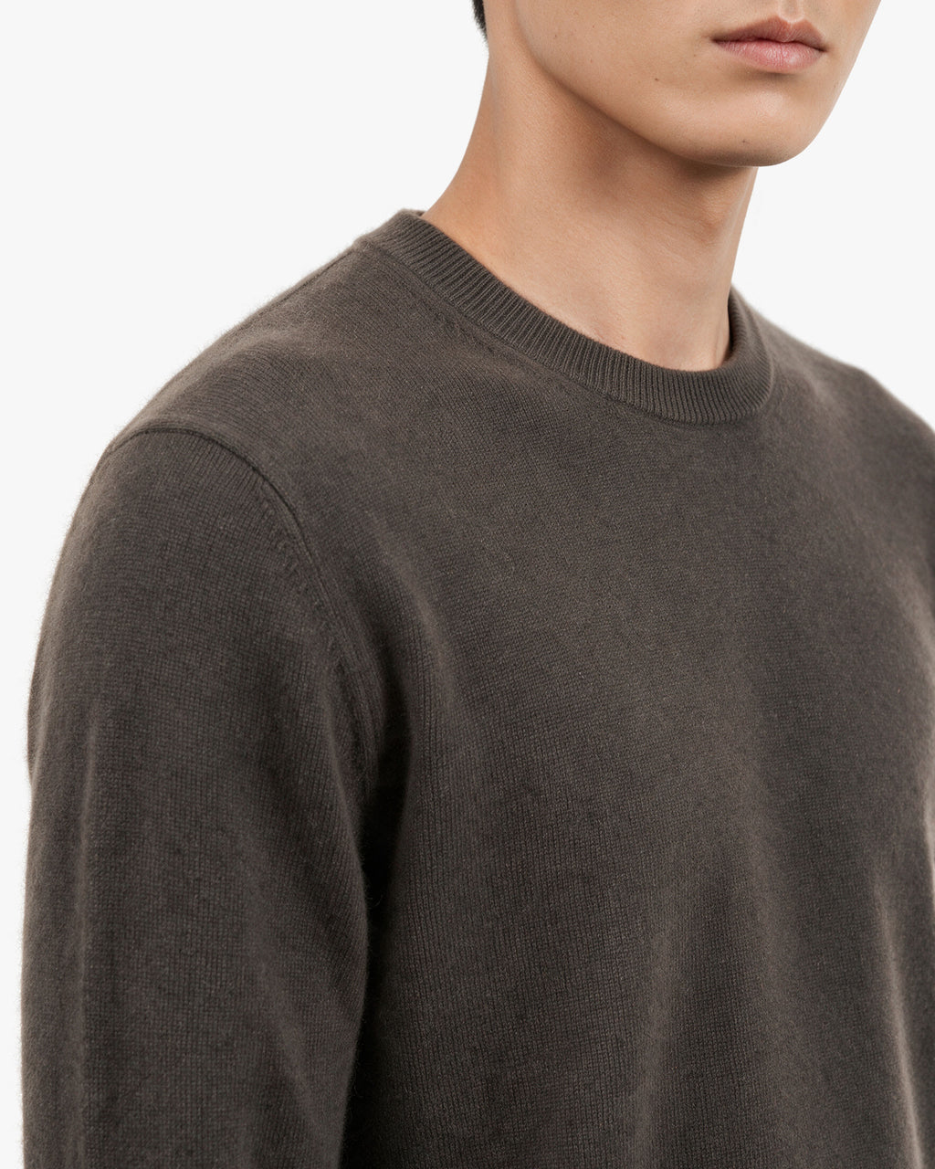 Pull Col Rond Classic Prestige Homme · Marron