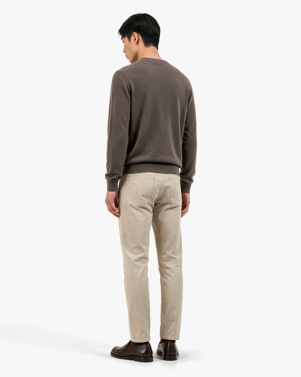 Pull Col Rond Classic Prestige Homme · Marron