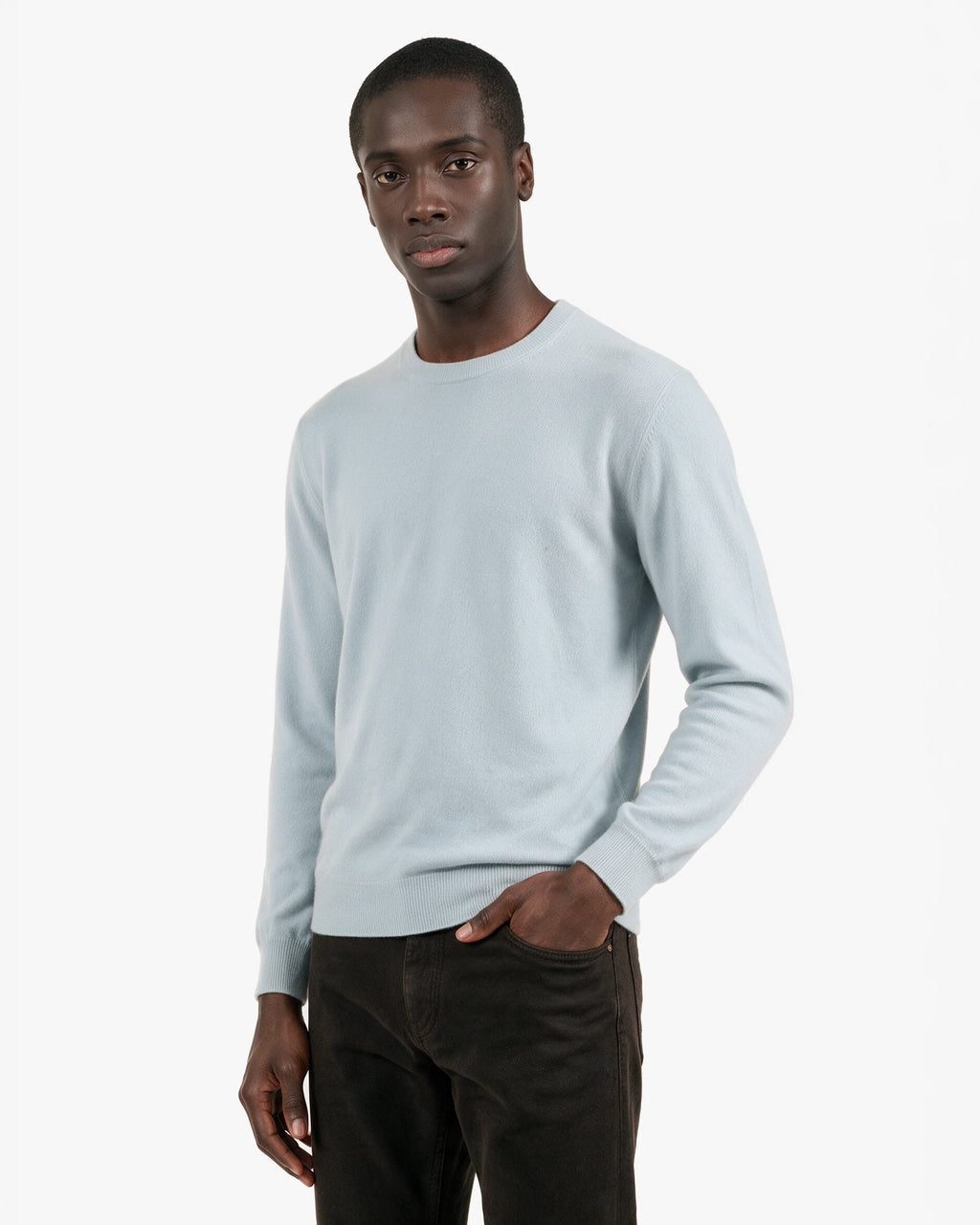 Pull Col Rond Classic Prestige Homme · Bleu Clair