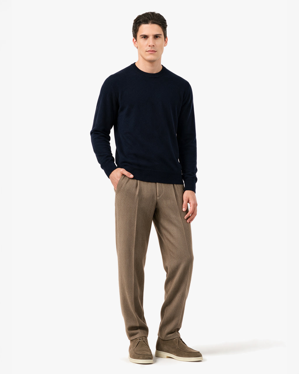 Pull Col Rond Classic Prestige Homme · Bleu Nuit