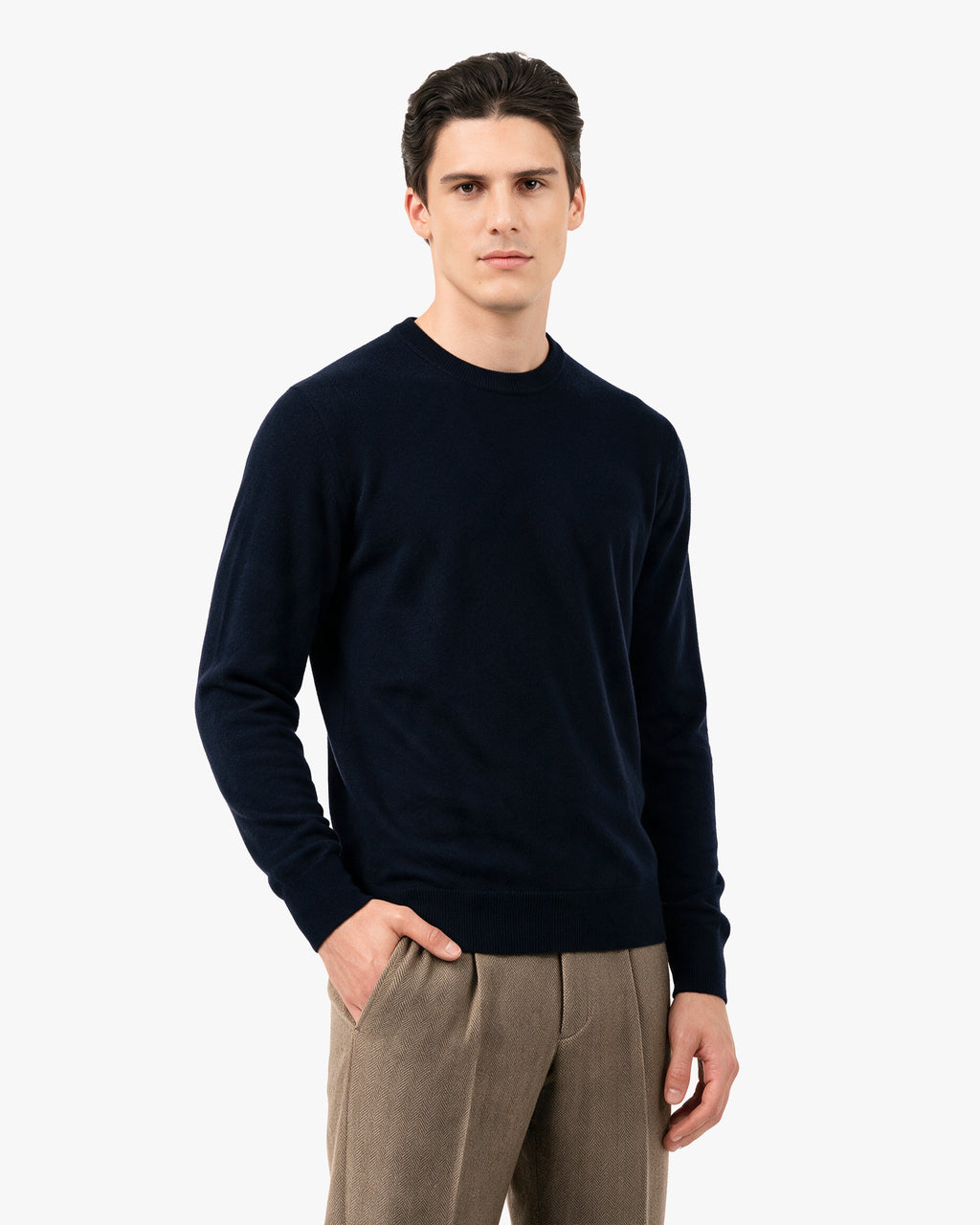Pull Col Rond Classic Prestige Homme · Bleu Nuit