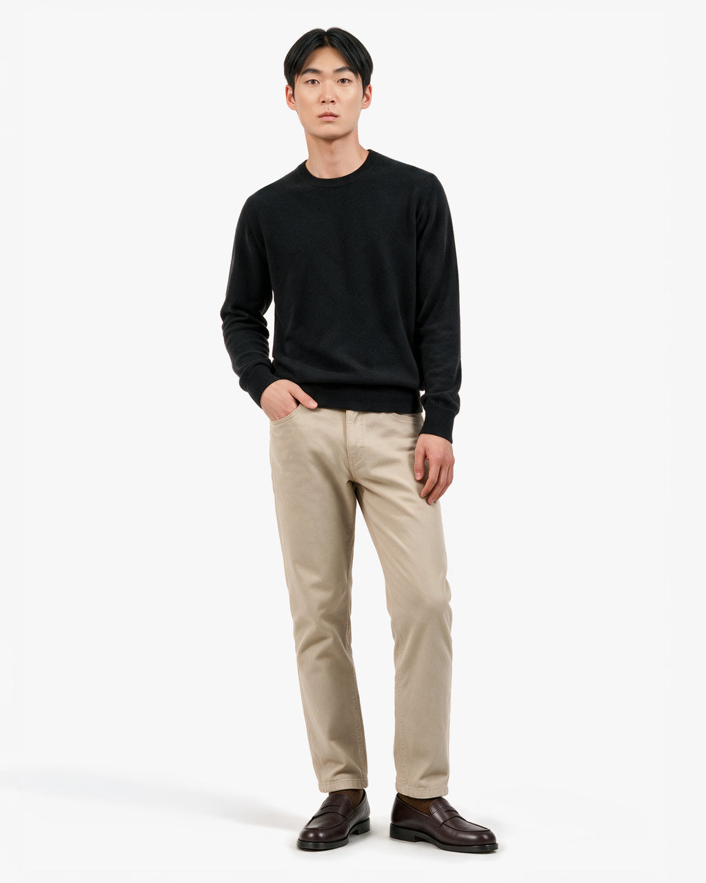 Pull Col Rond Classic Prestige Homme · Noir