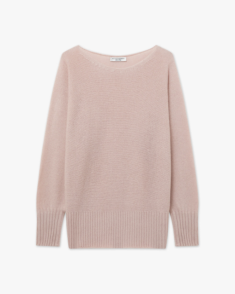 Dolomiti Maxi Boat Neck Sweater - Rose Cashmere