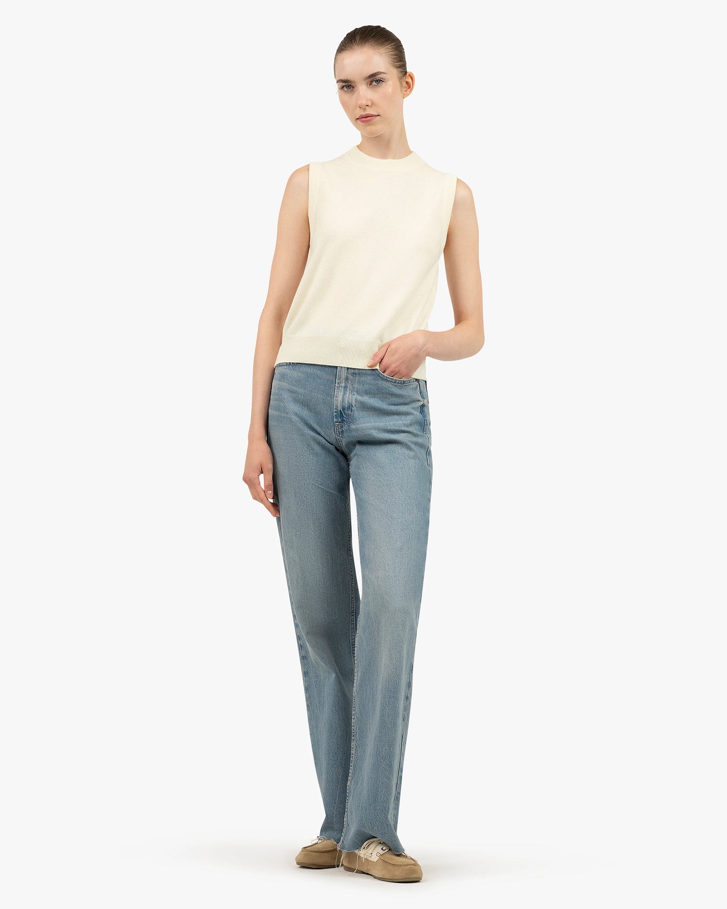 Essential Top - White Cashmere