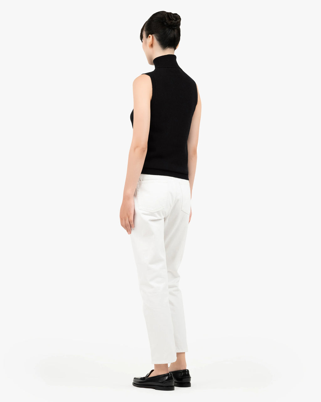 Essential Turtleneck Top - Black Cashmere