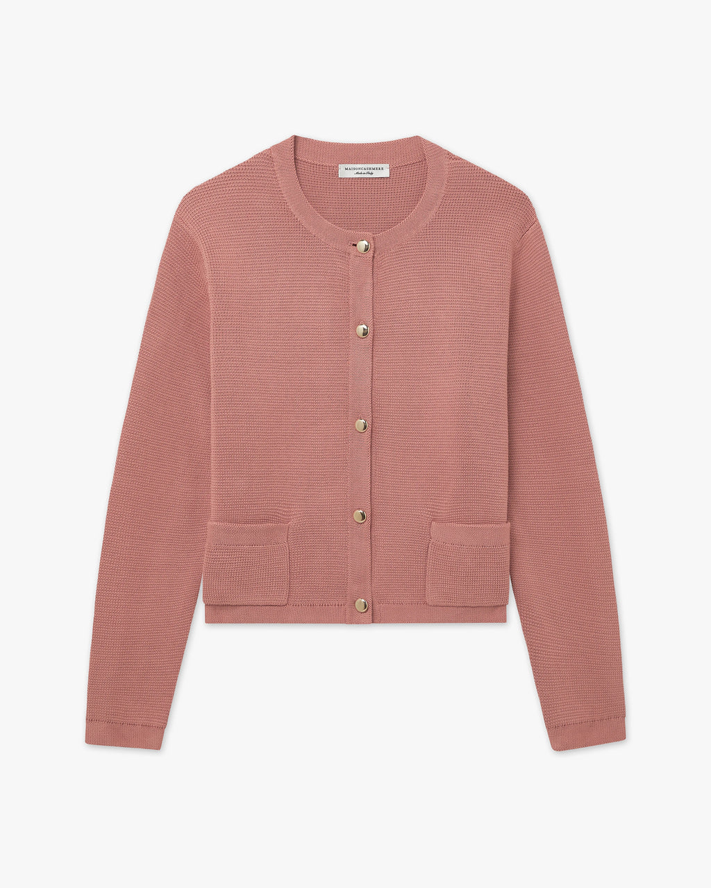 Oasi Crew Neck Cardigan - Blush Cotone