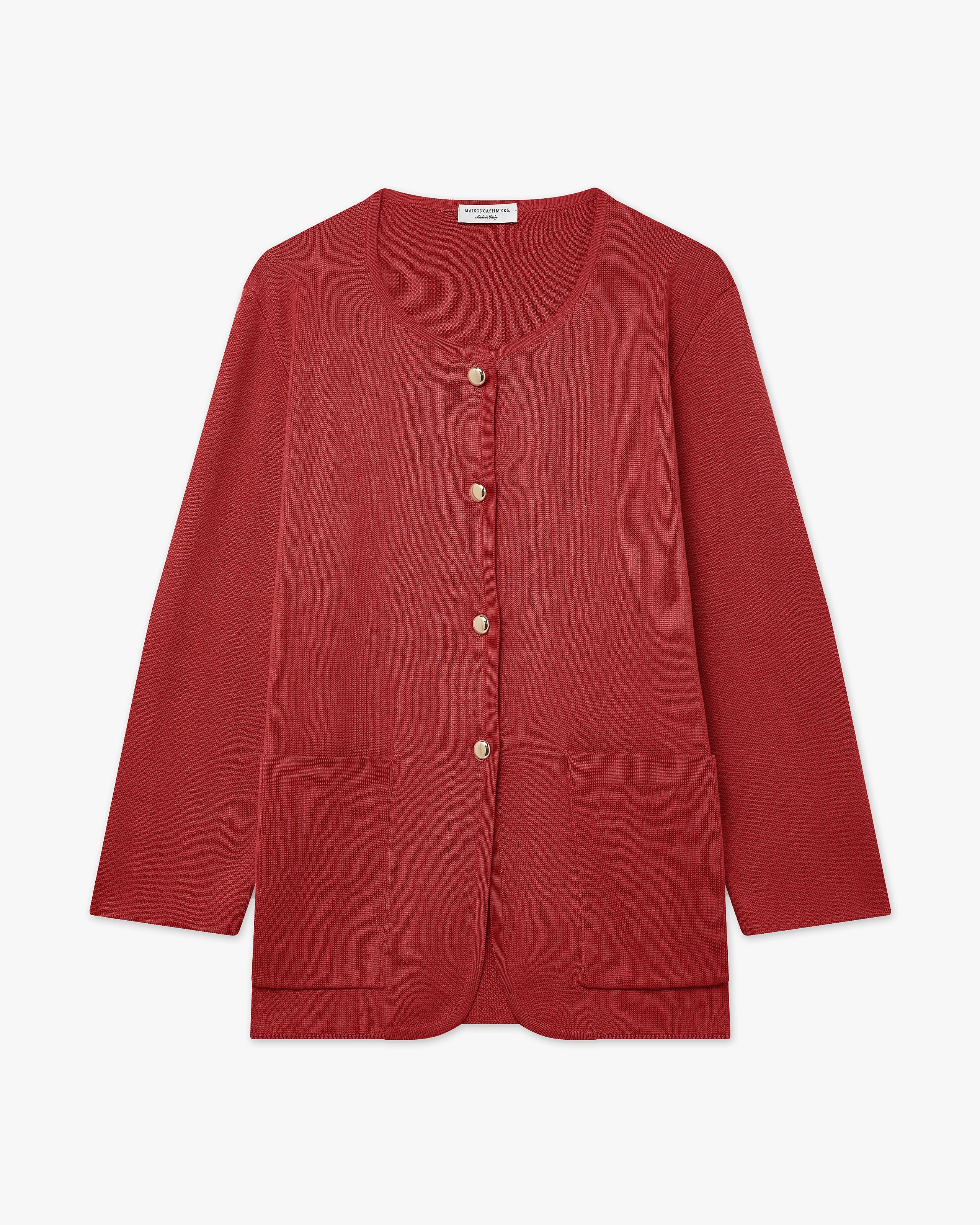 Women's Oasi Knit Jacket - Red Cotone