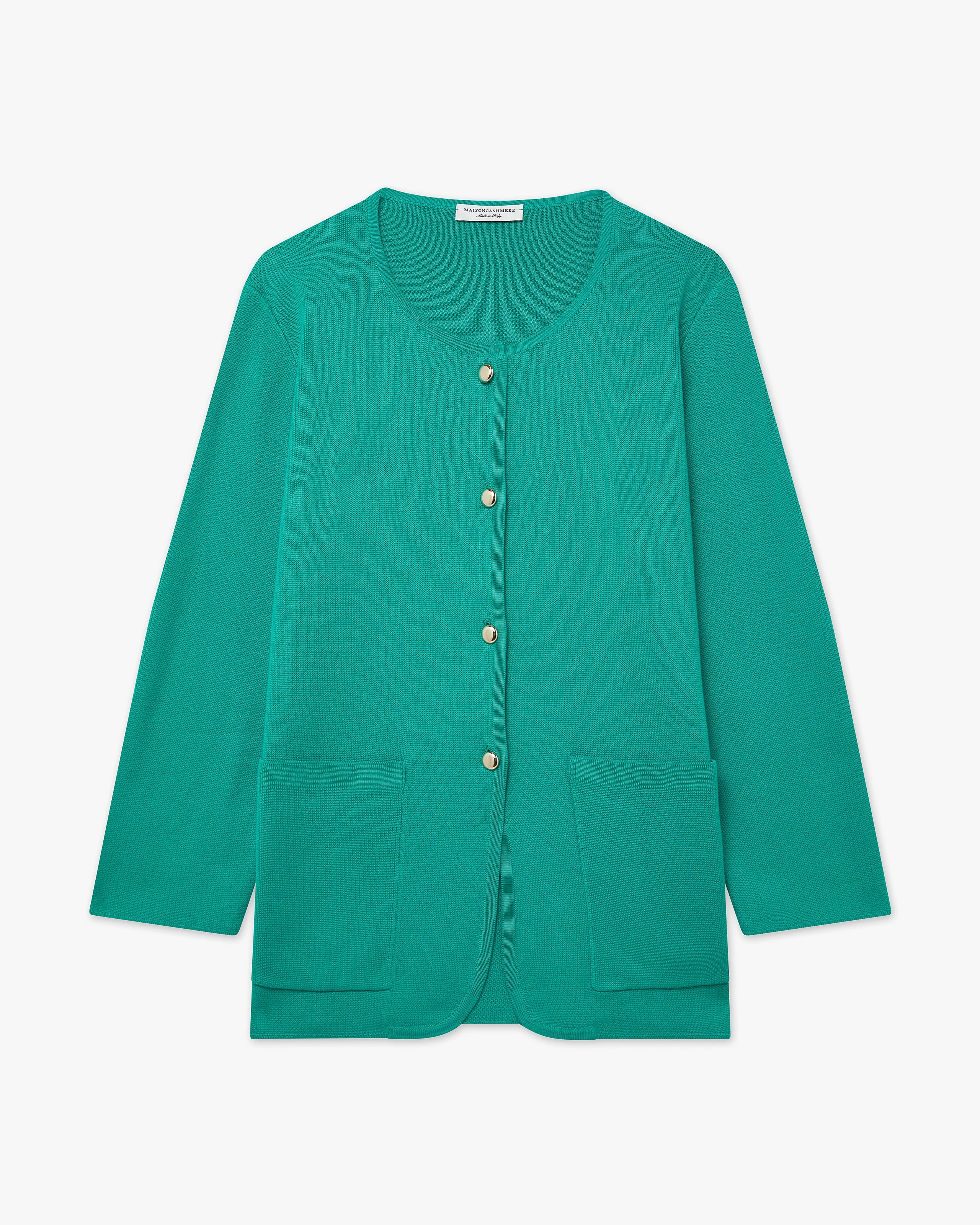 Women's Oasi Knit Jacket - Green Cotone