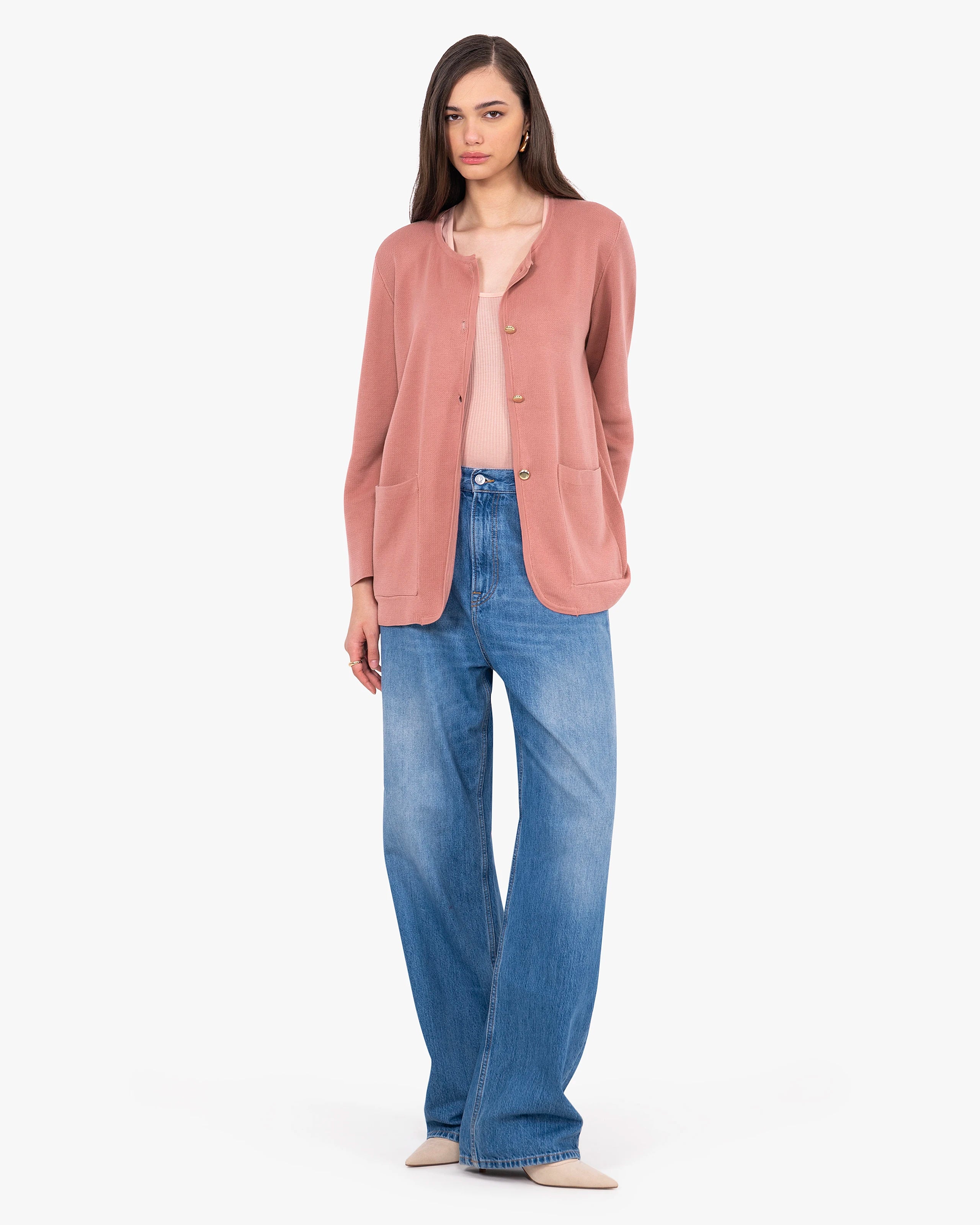 Women's Oasi Knit Jacket - Blush Cotone