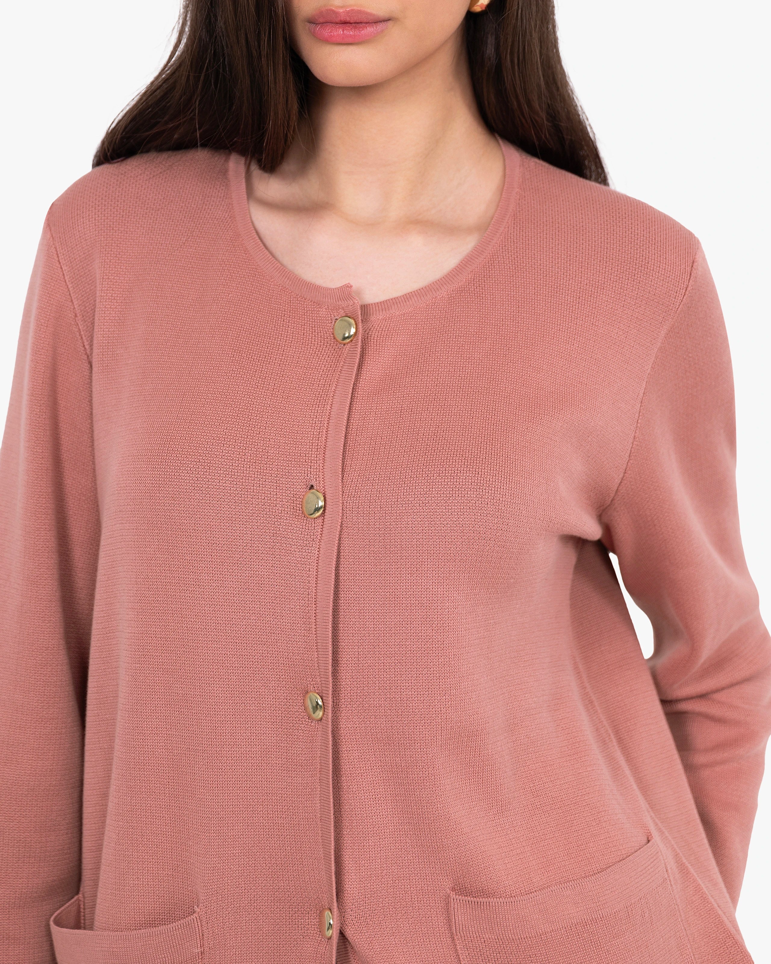 Women's Oasi Knit Jacket - Blush Cotone