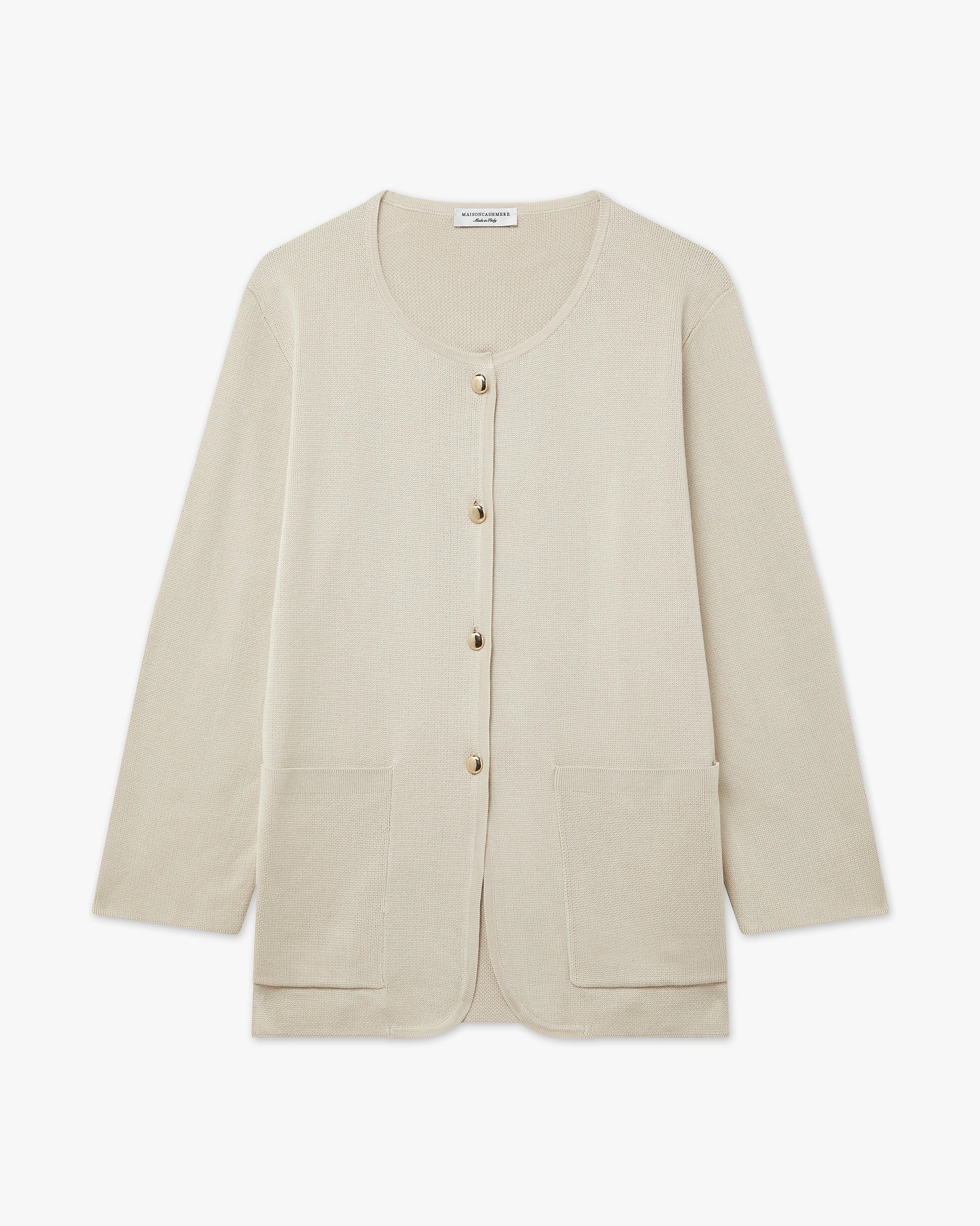 Women's Oasi Knit Jacket - Beige Cotone