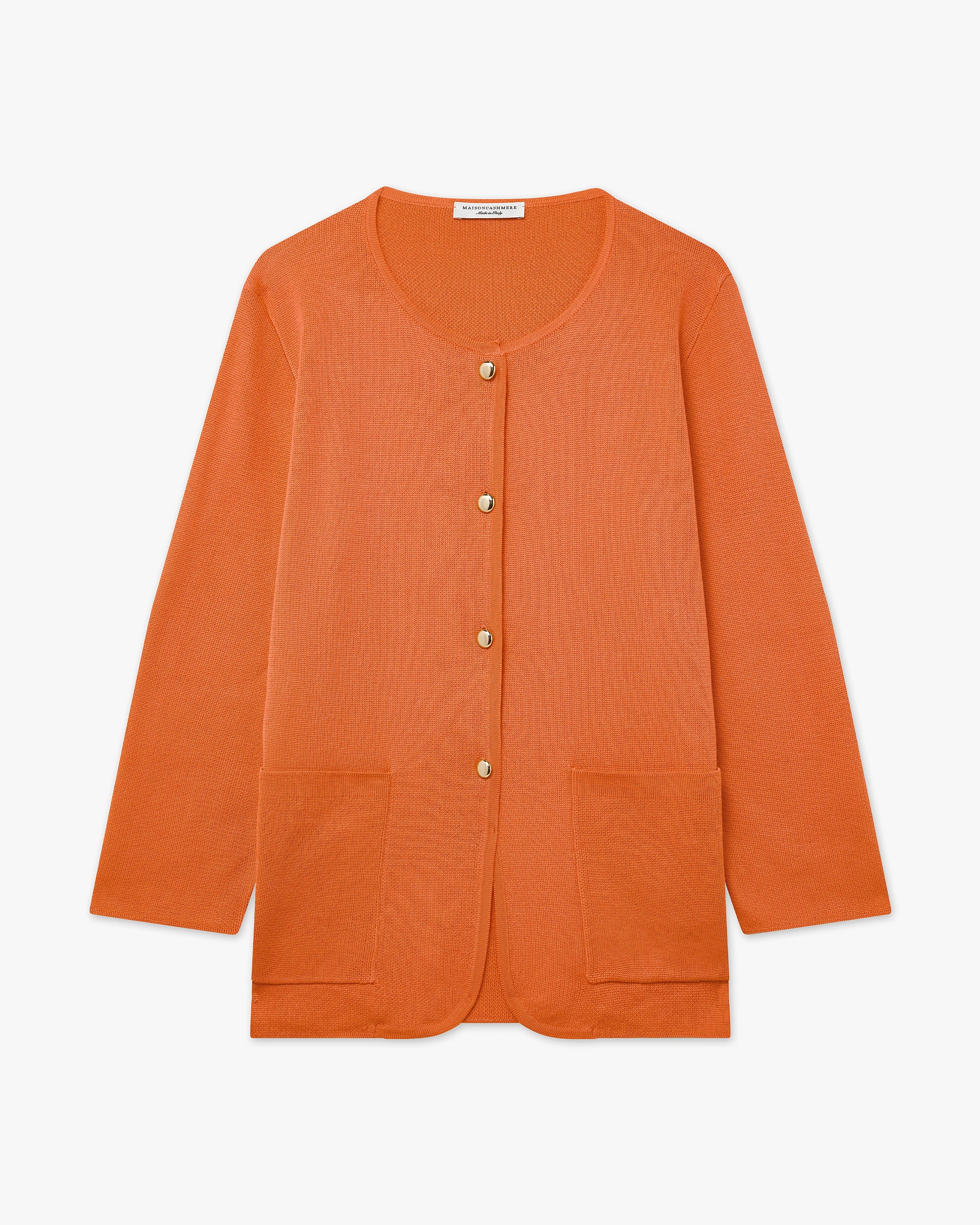 Women's Oasi Knit Jacket - Orange Cotone