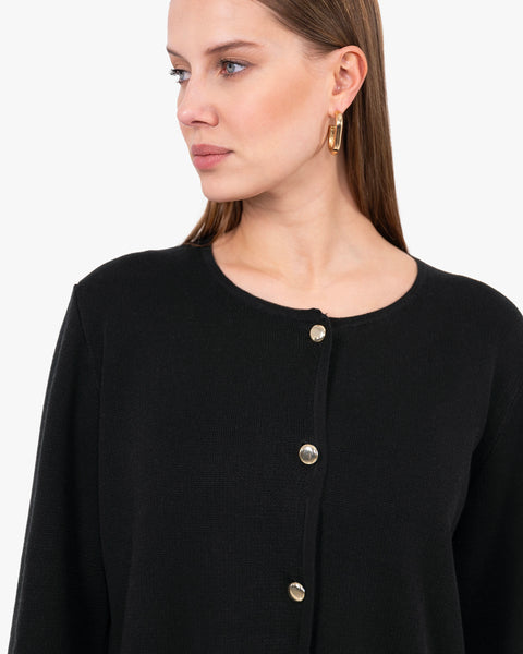 Women's Oasi Knit Jacket - Black Cotone