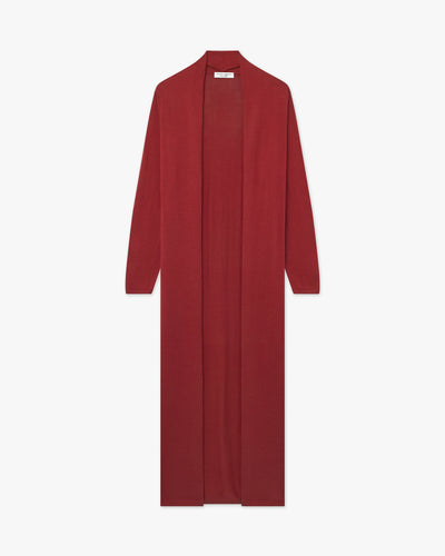 Oasi Long Cardigan - Red Cotone