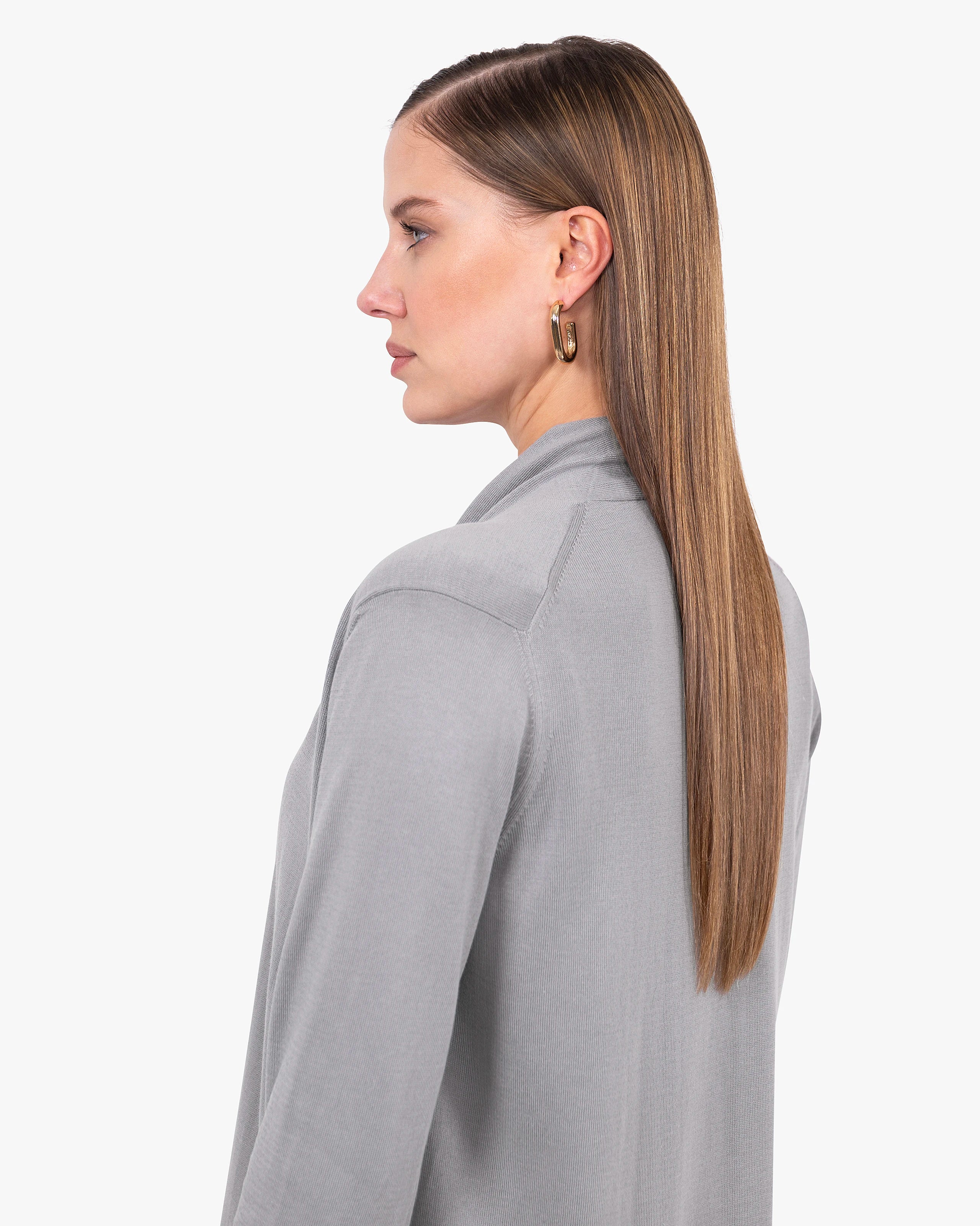 Oasi Long Cardigan - Grey Cotone