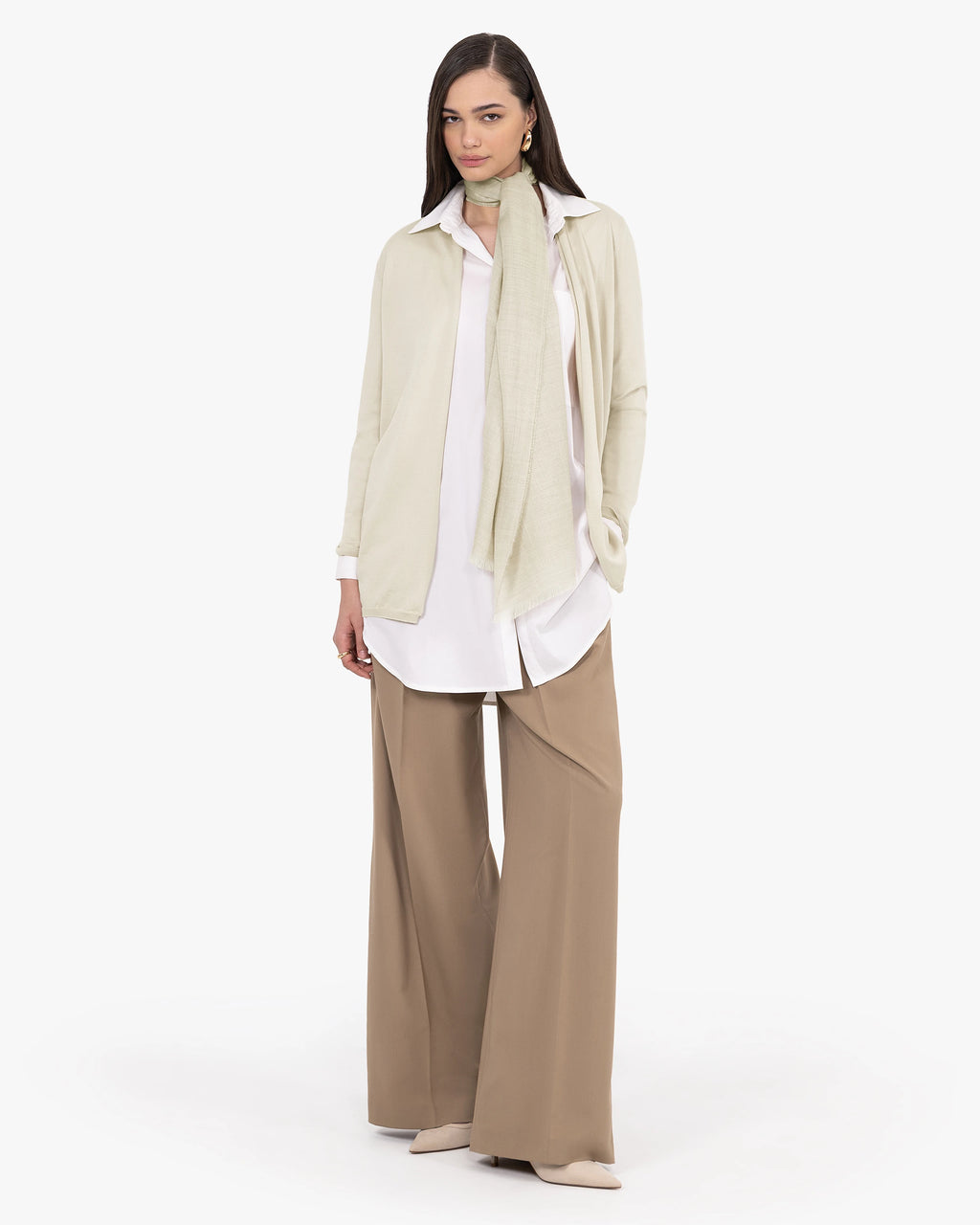 Oasi Open Cardigan - Beige Cotone