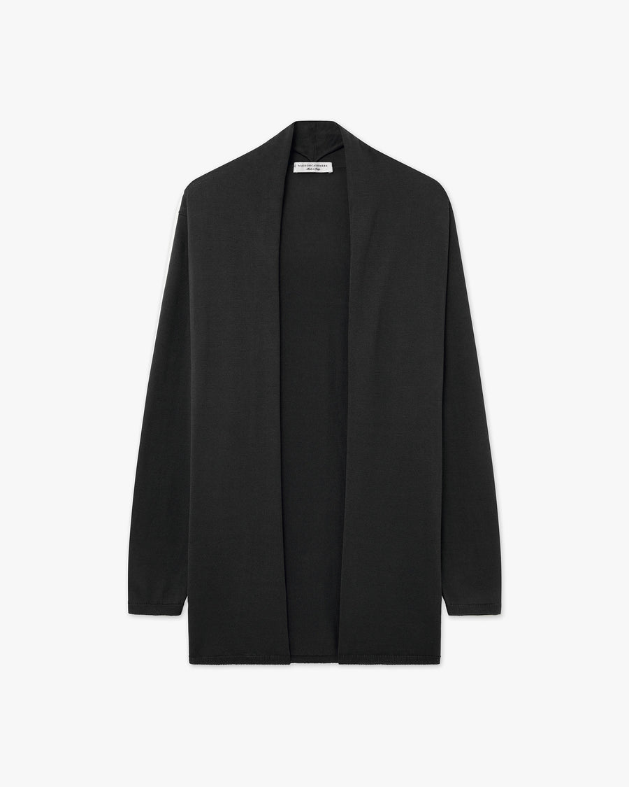 Oasi Open Cardigan - Black Cotone