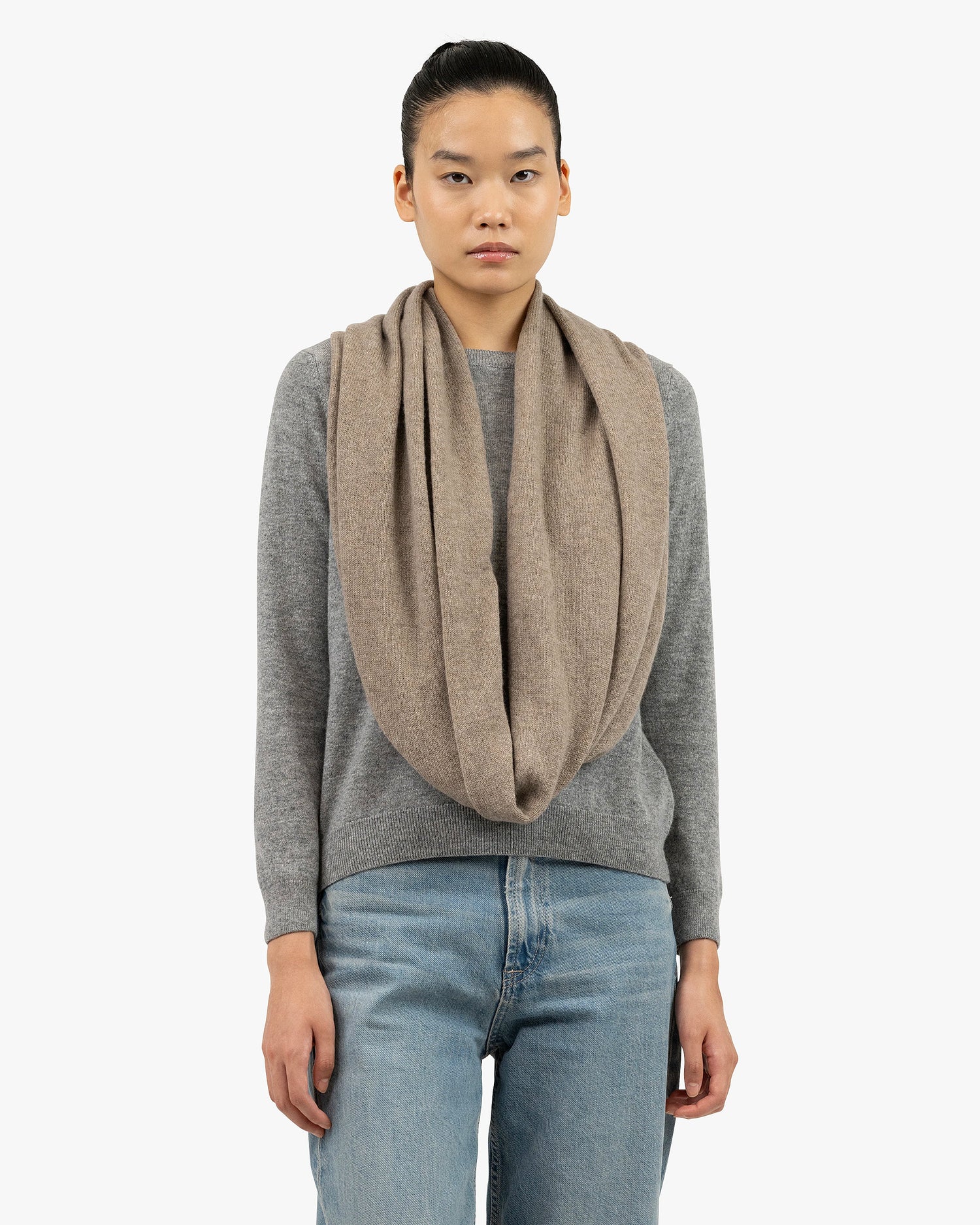 Cashmere Infinity Wrap Taupe MaisonCashmere
