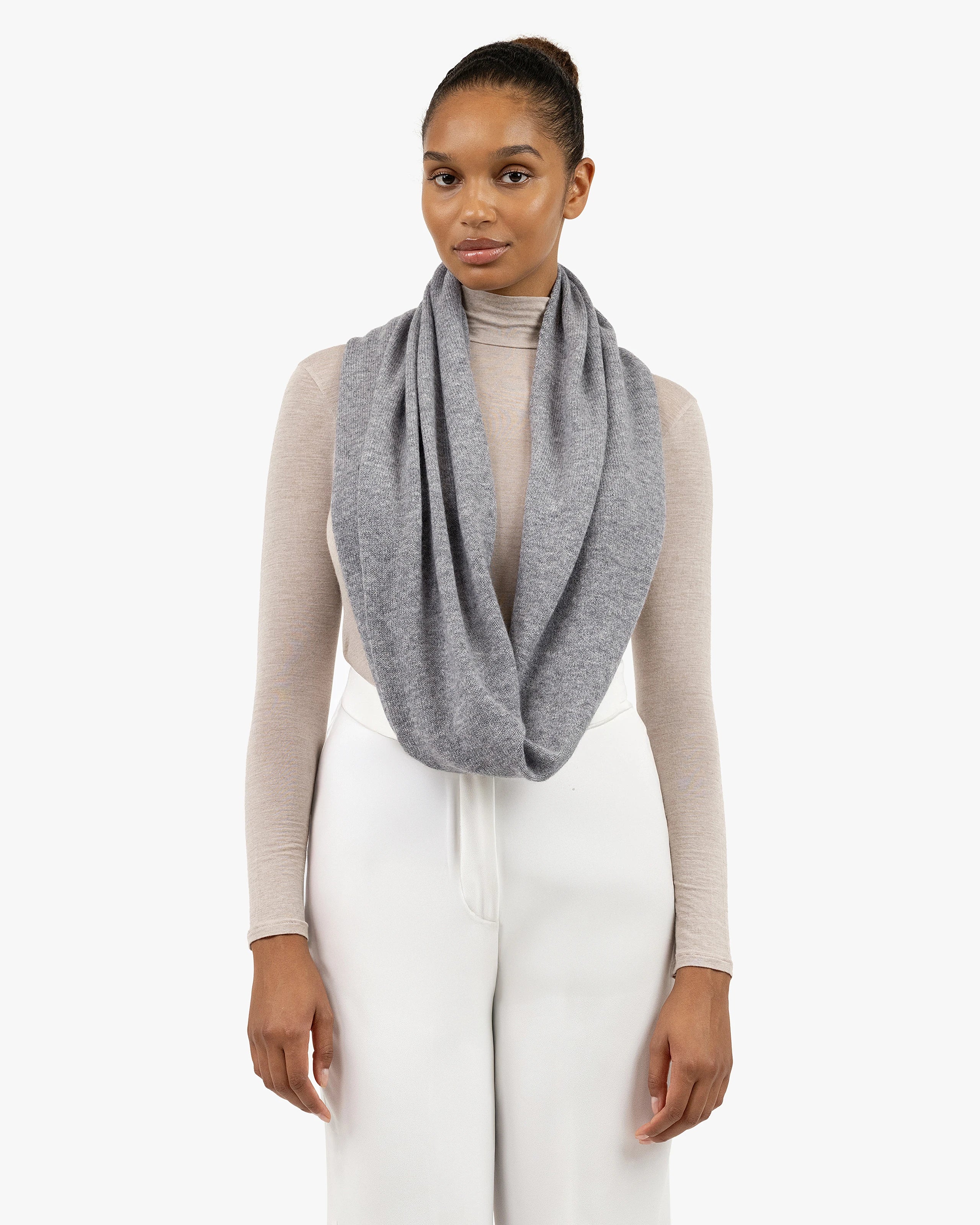 Infinity Wrap - Medium Grey Cashmere