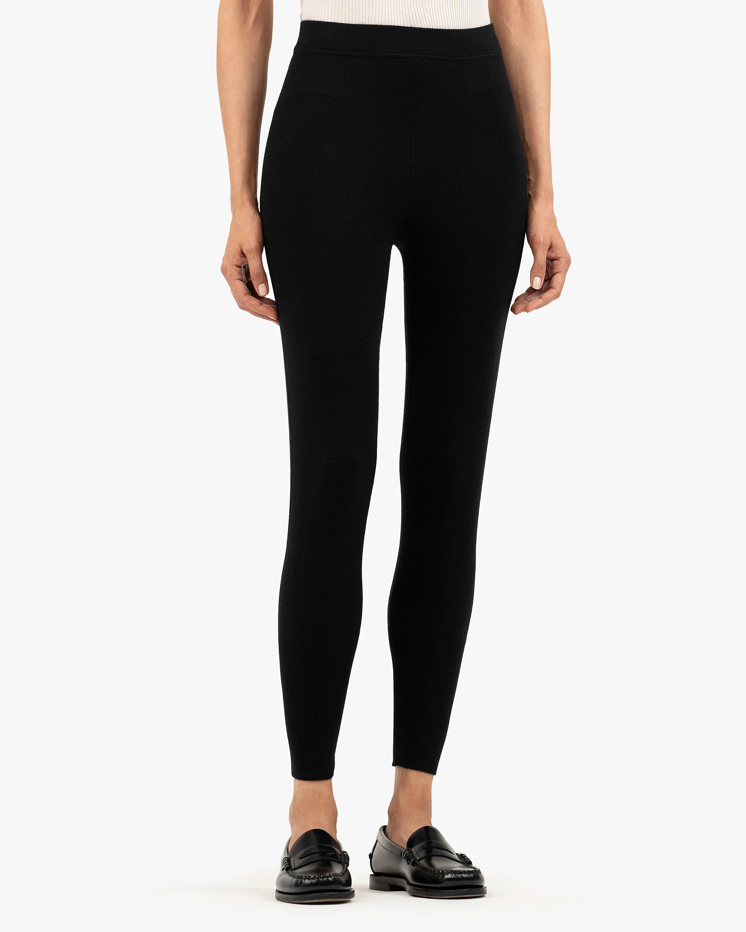 Women's Desire Cashmere Leggings - Black | MaisonCashmere