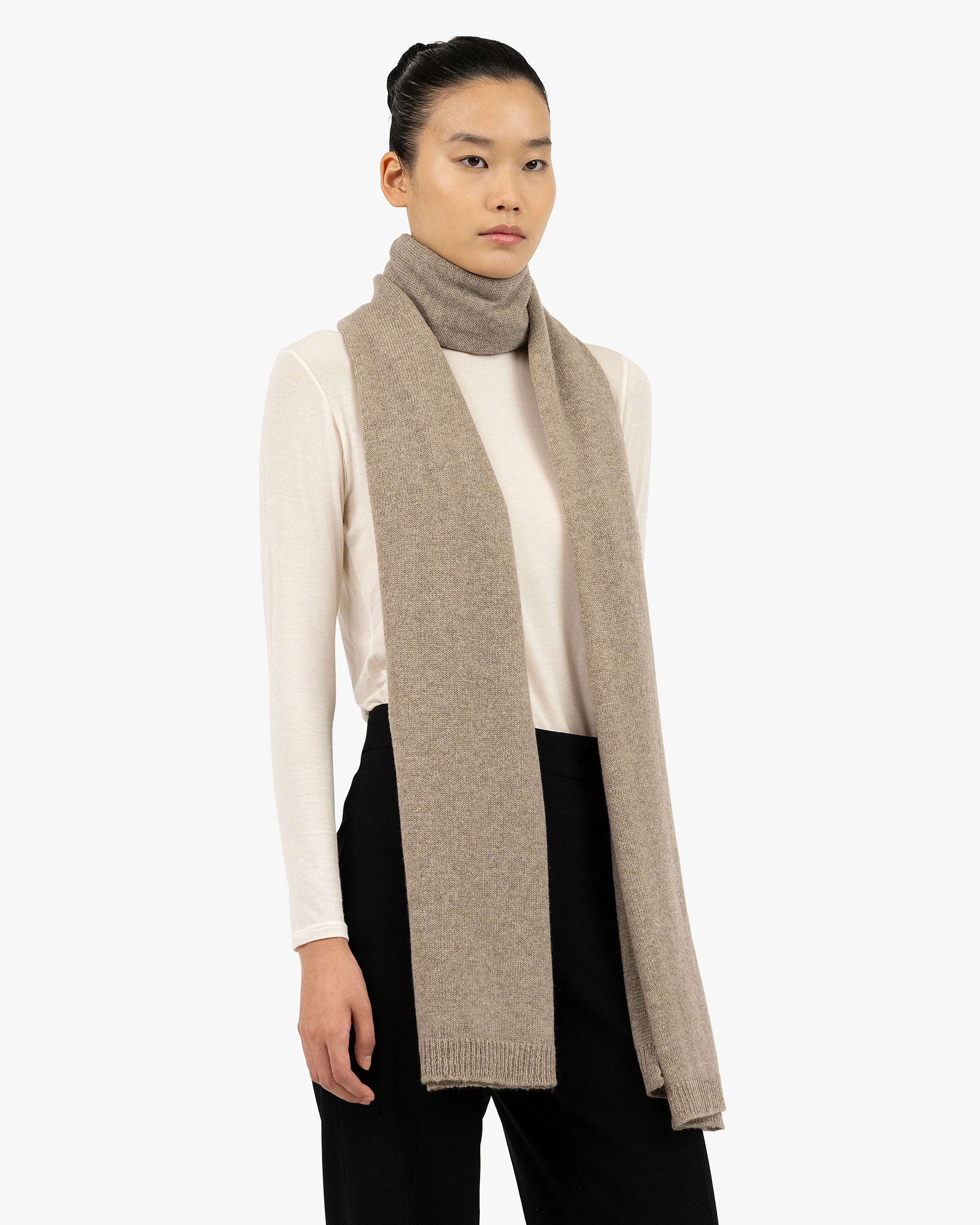 Lightness Maxi Scarf - Taupe Cashmere