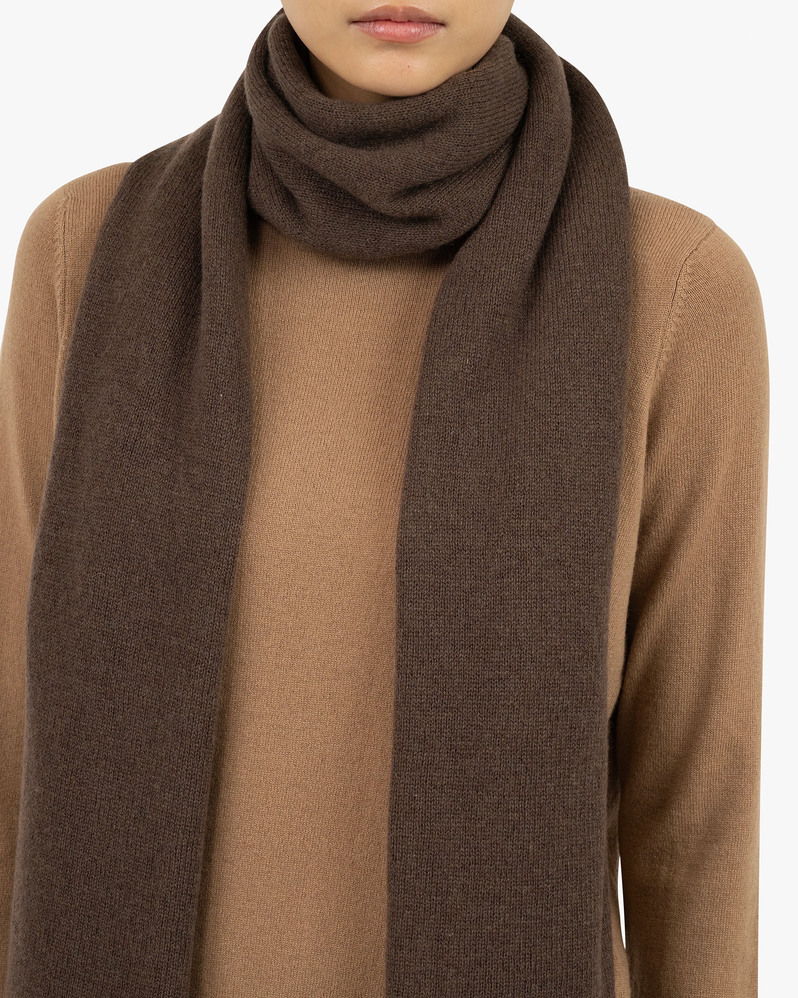 Lightness Maxi Scarf - Brown Cashmere