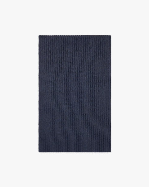 Maxi Ribbed Scarf - Blue Merino / Cashmere