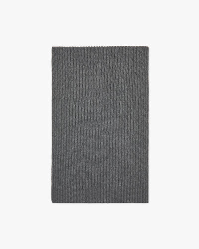 Maxi Ribbed Scarf - Medium Grey Merino / Cashmere