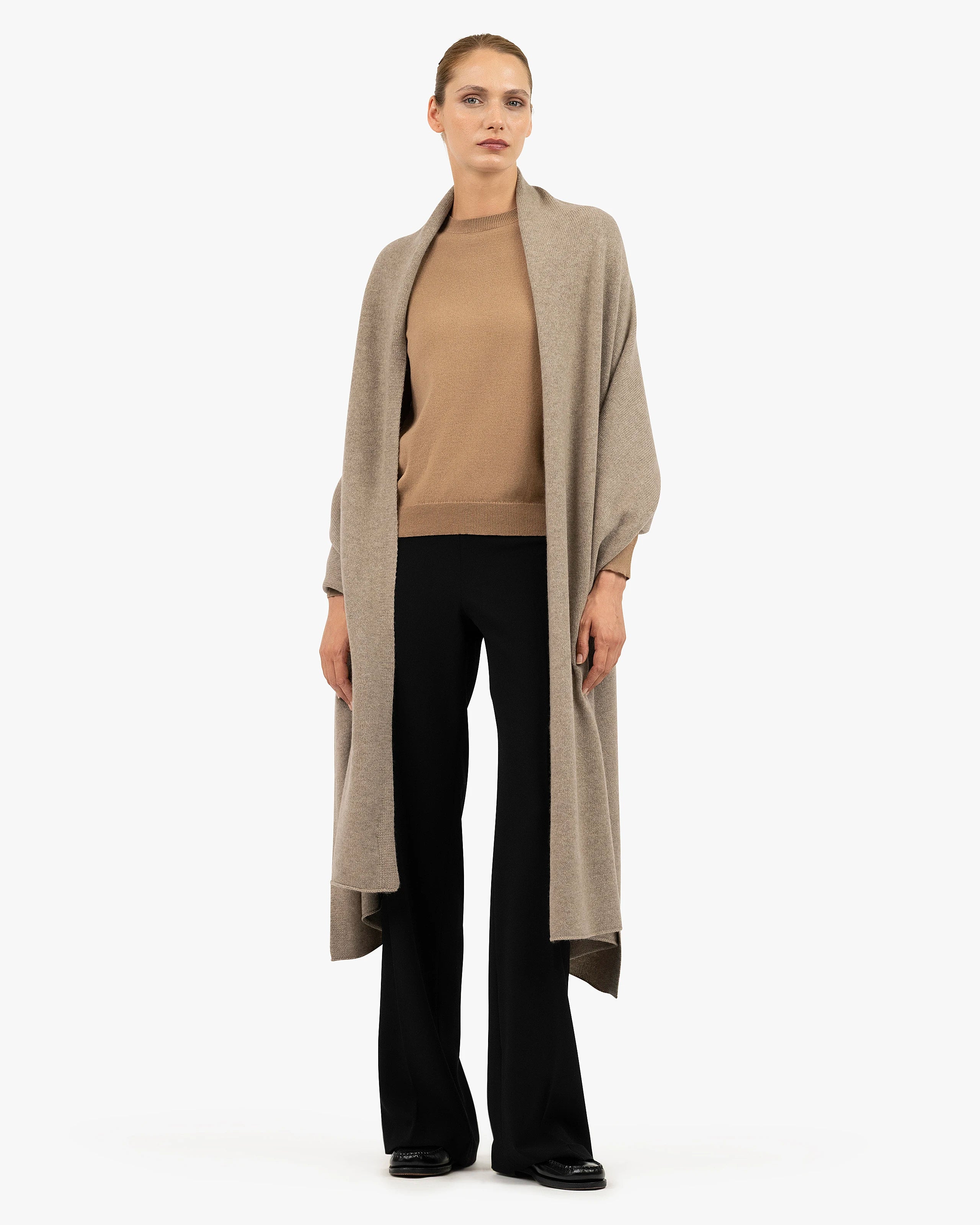 Courmayeur Maxi Wrap - Taupe Cashmere