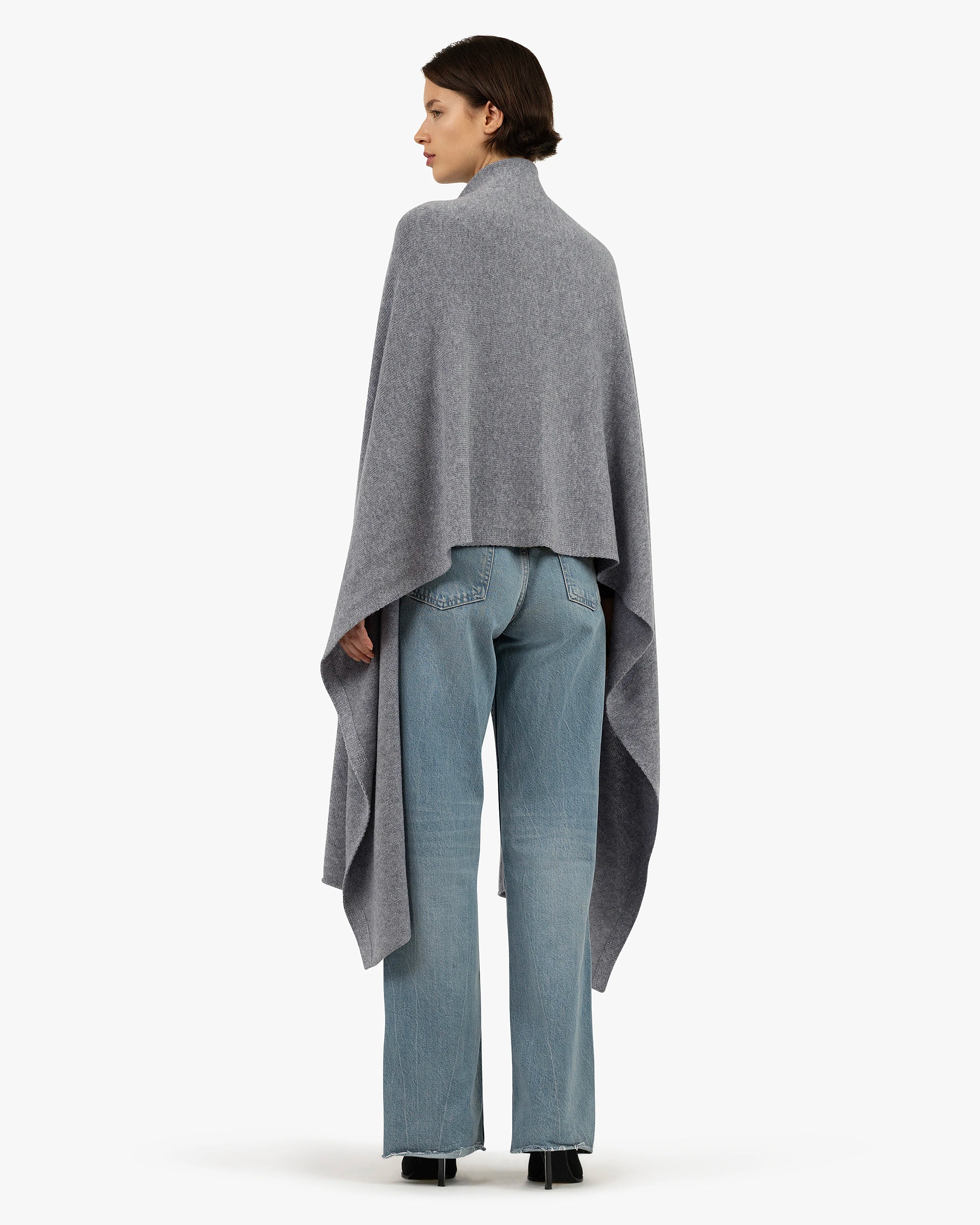 Courmayeur Maxi Wrap - Medium Grey Cashmere