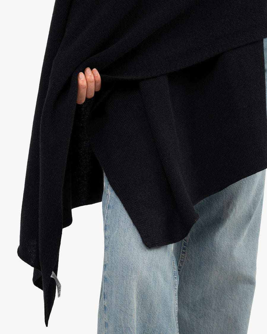 Courmayeur Maxi Wrap - Black Cashmere