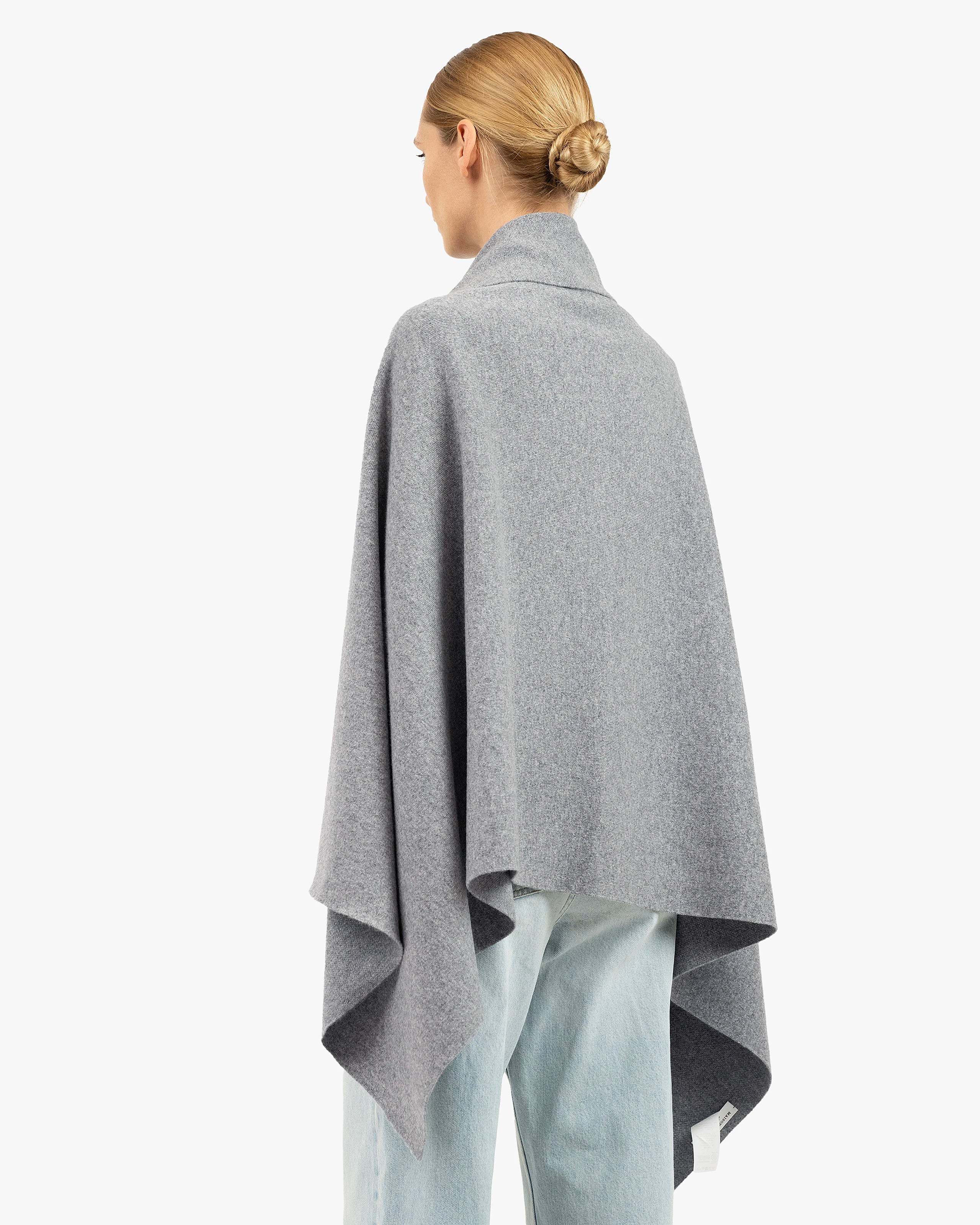 Dolomiti Maxi Wrap - Medium Grey Cashmere