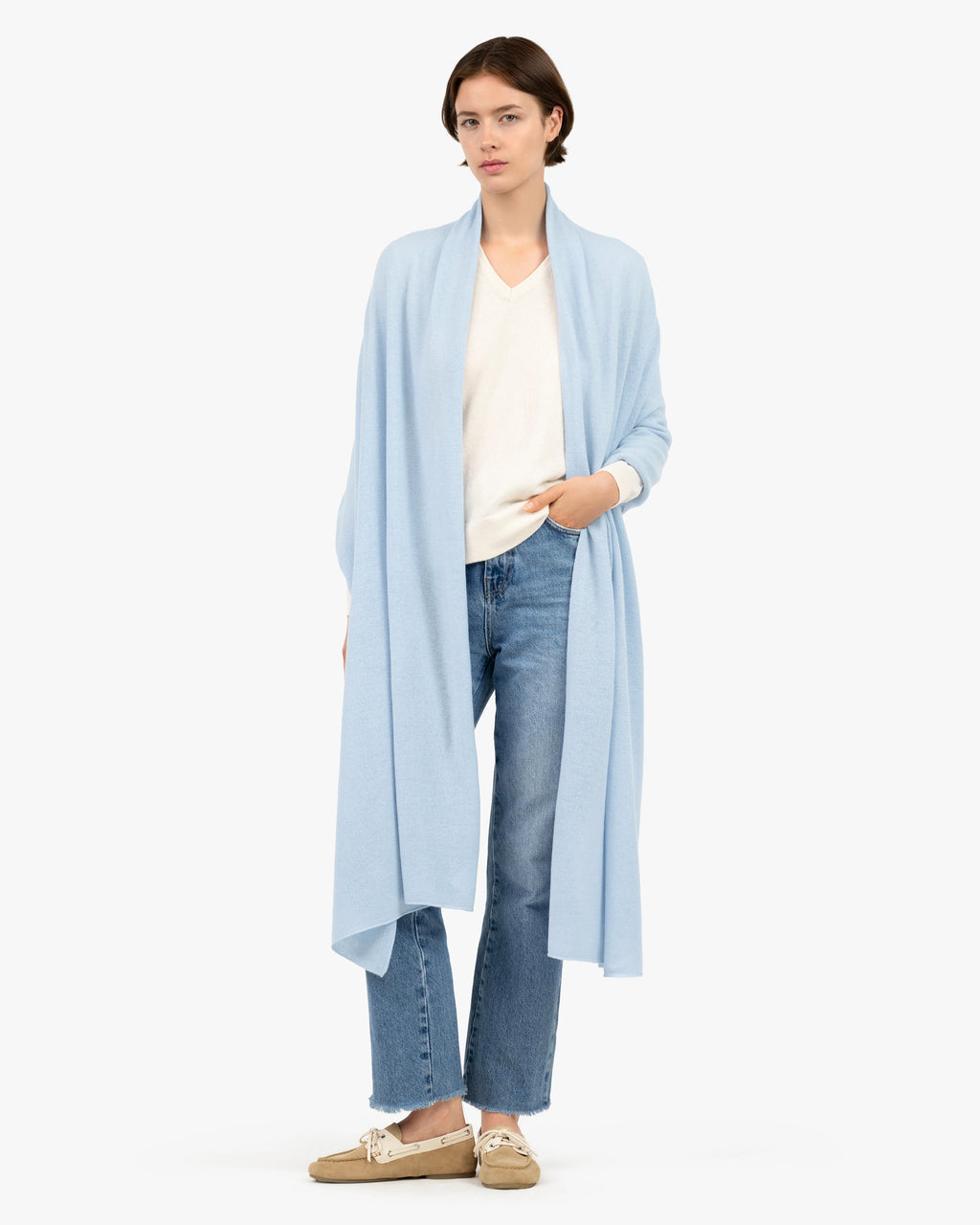 Essential Maxi Wrap - Light Blue Cashmere