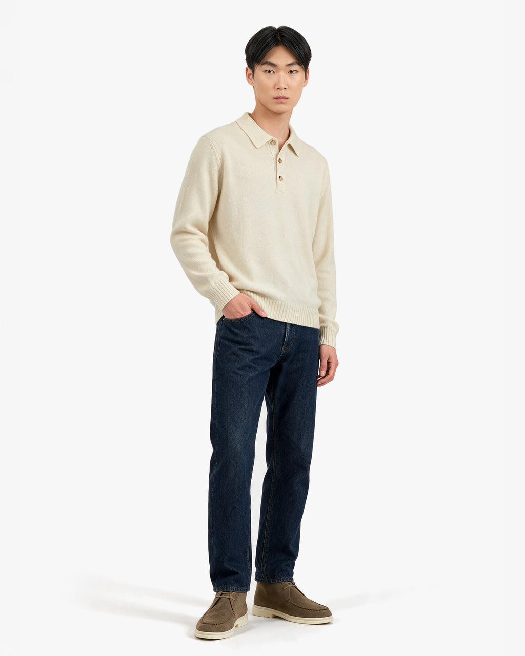 Pull Polo Faloria Homme · Écru