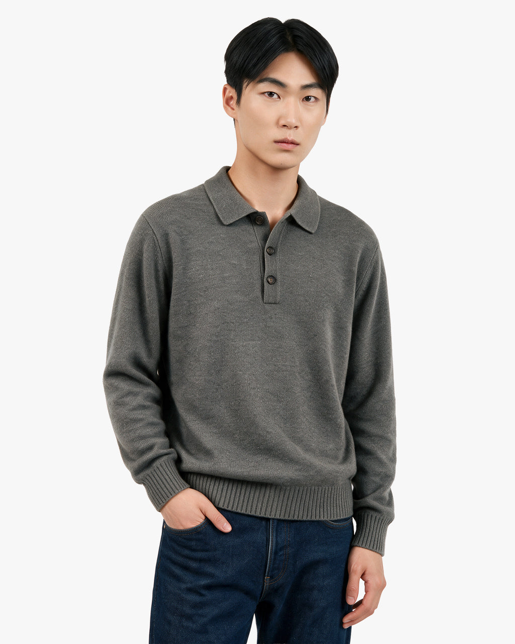 Men’s Faloria Polo Sweater · Grey