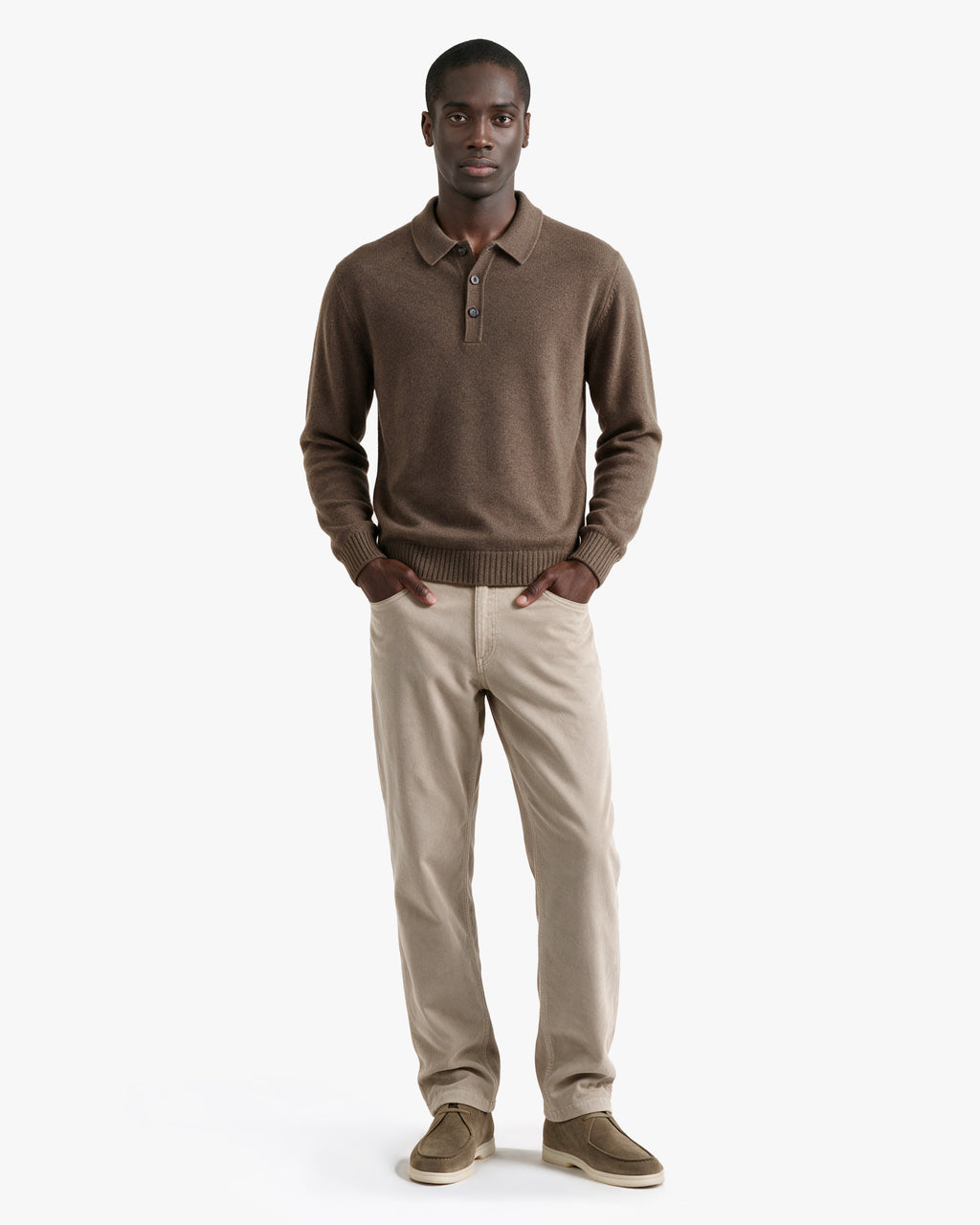 Pull Polo Faloria Homme · Brun
