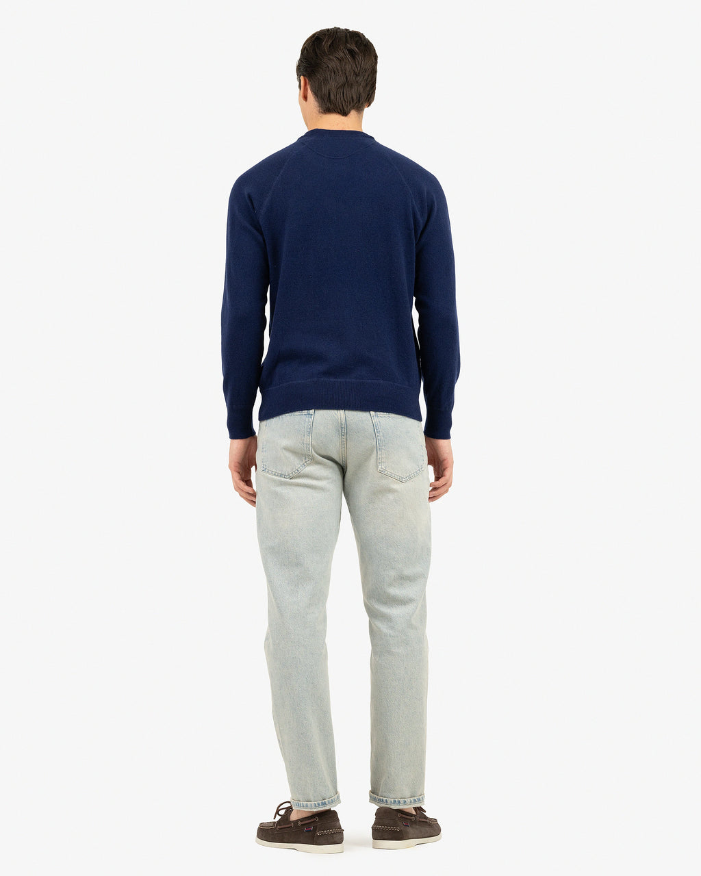 Men's Arcore Raglan Crew Neck Sweater - Blue Cashmere