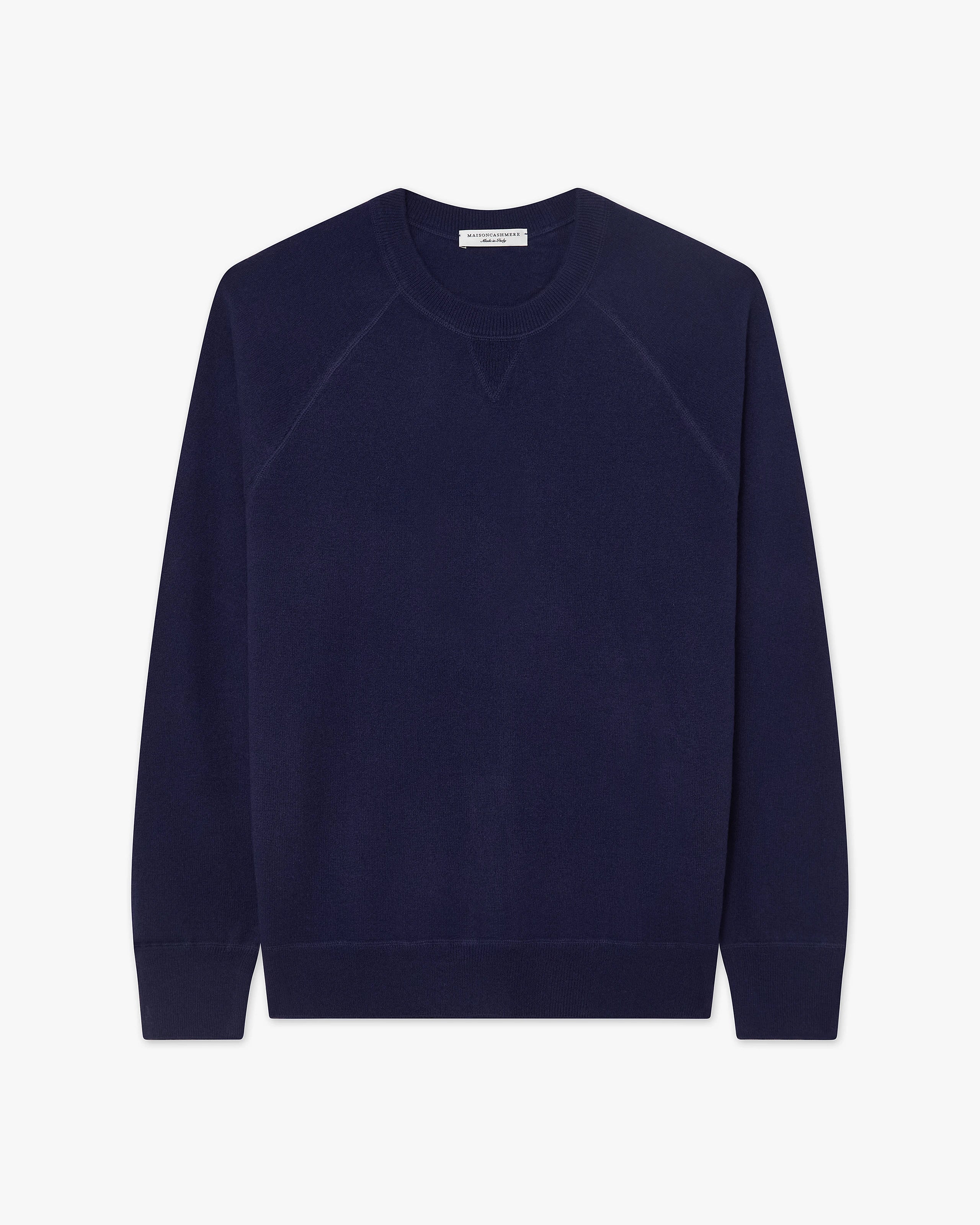 Men's Arcore Raglan Crew Neck Sweater - Blue Cashmere