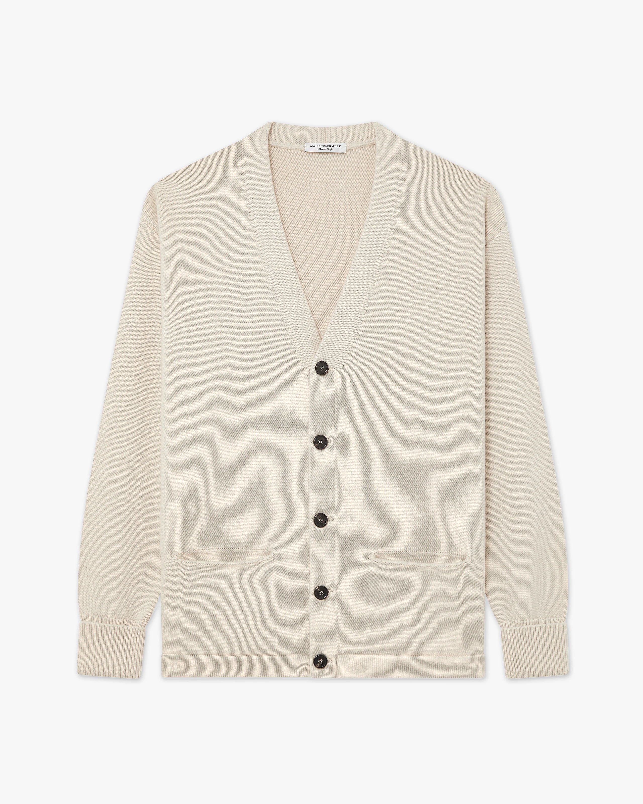 Men's Beacon Cardigan - Light Beige Cashmere