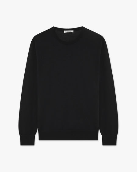 Men's Belmond Crew Neck Sweater - Black Merino Superfine