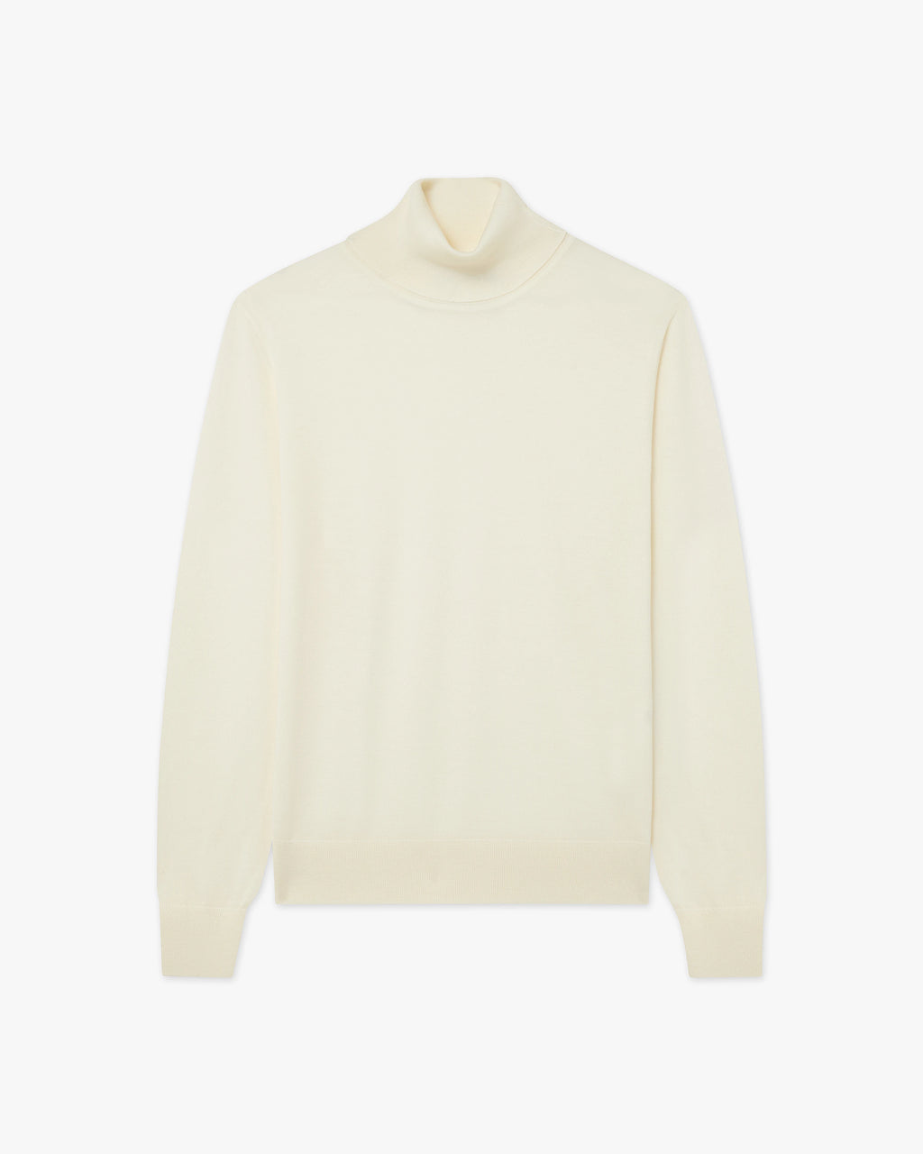 Men's Belmond Turtleneck Sweater - White Merino Superfine